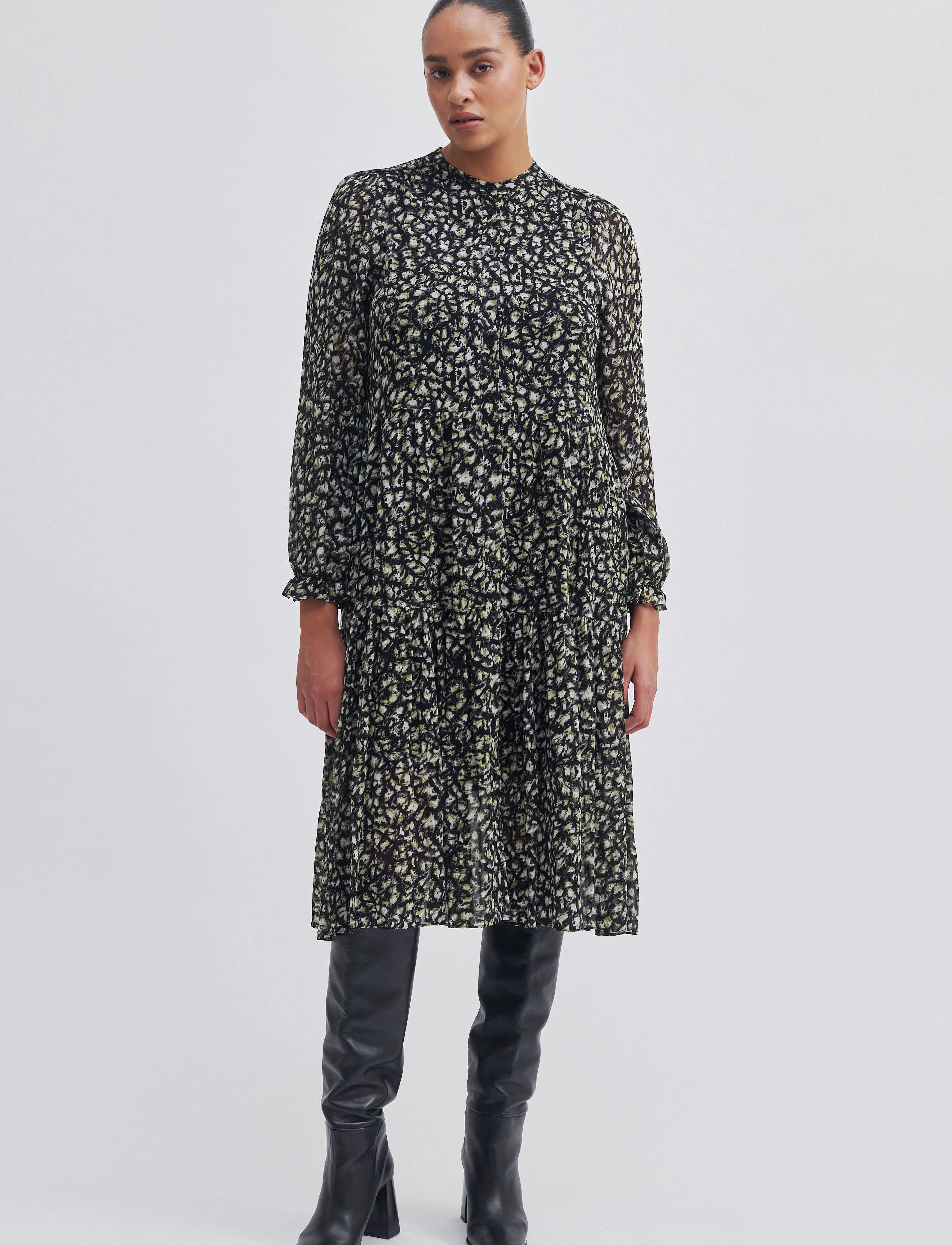 Second Female Ayali Dress, S, Black, Kjoler > Knælange Og Midi, Dame