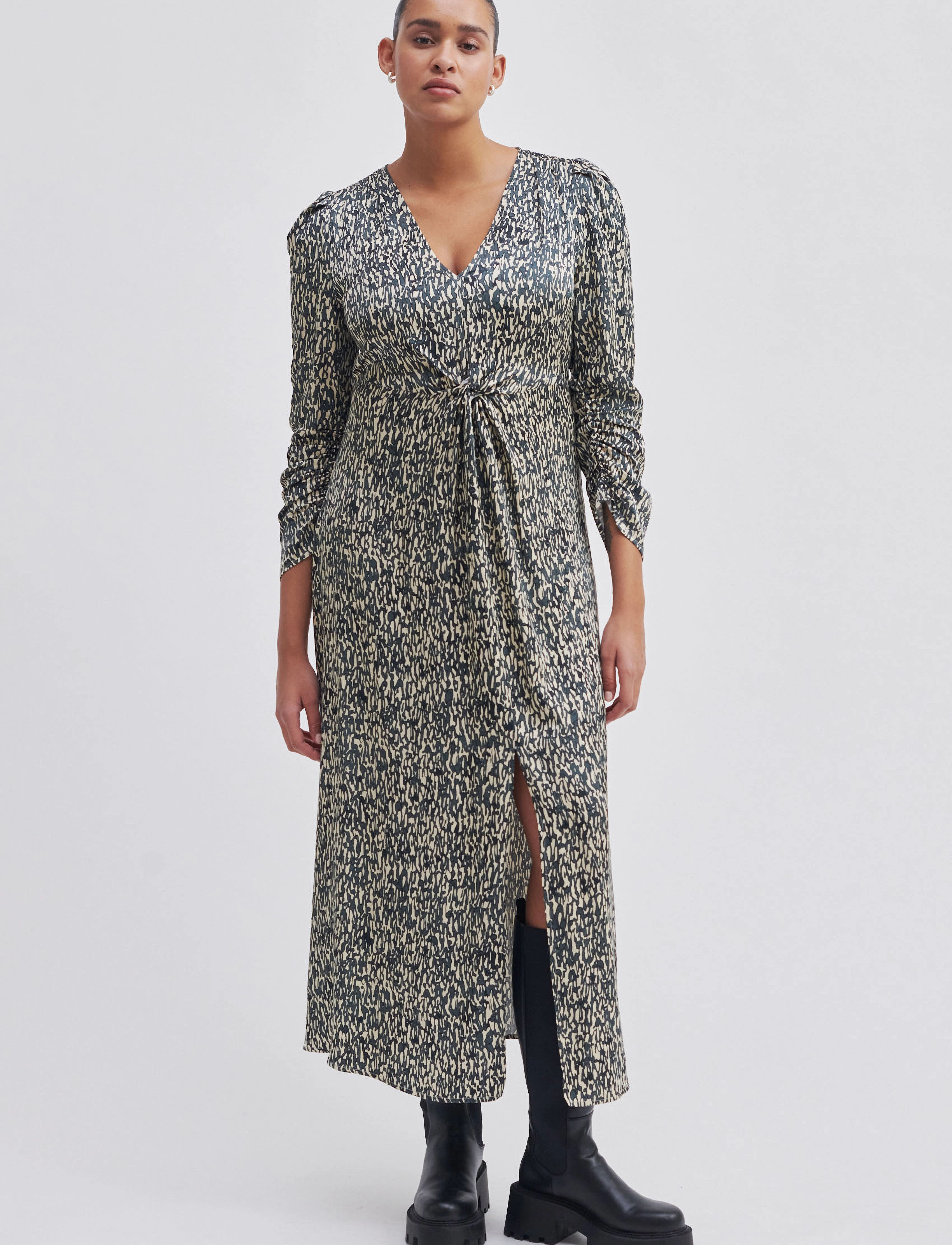 Second Female Luna Maxi Dress - Midimekot - WOODLAND GRAY / grey