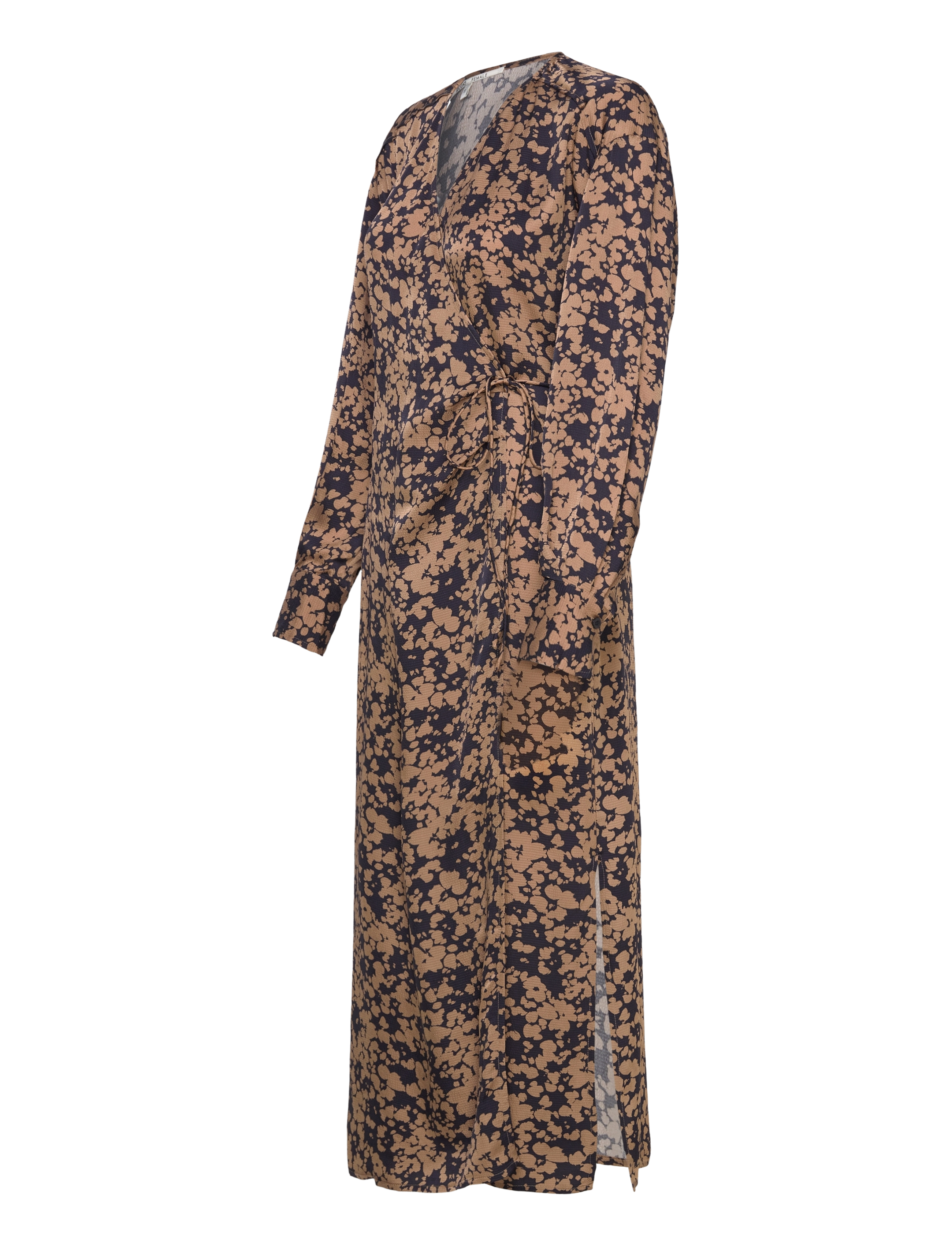 Second Female - Vincent Wrap Dress - slå-om-kjoler - silver mink - 2