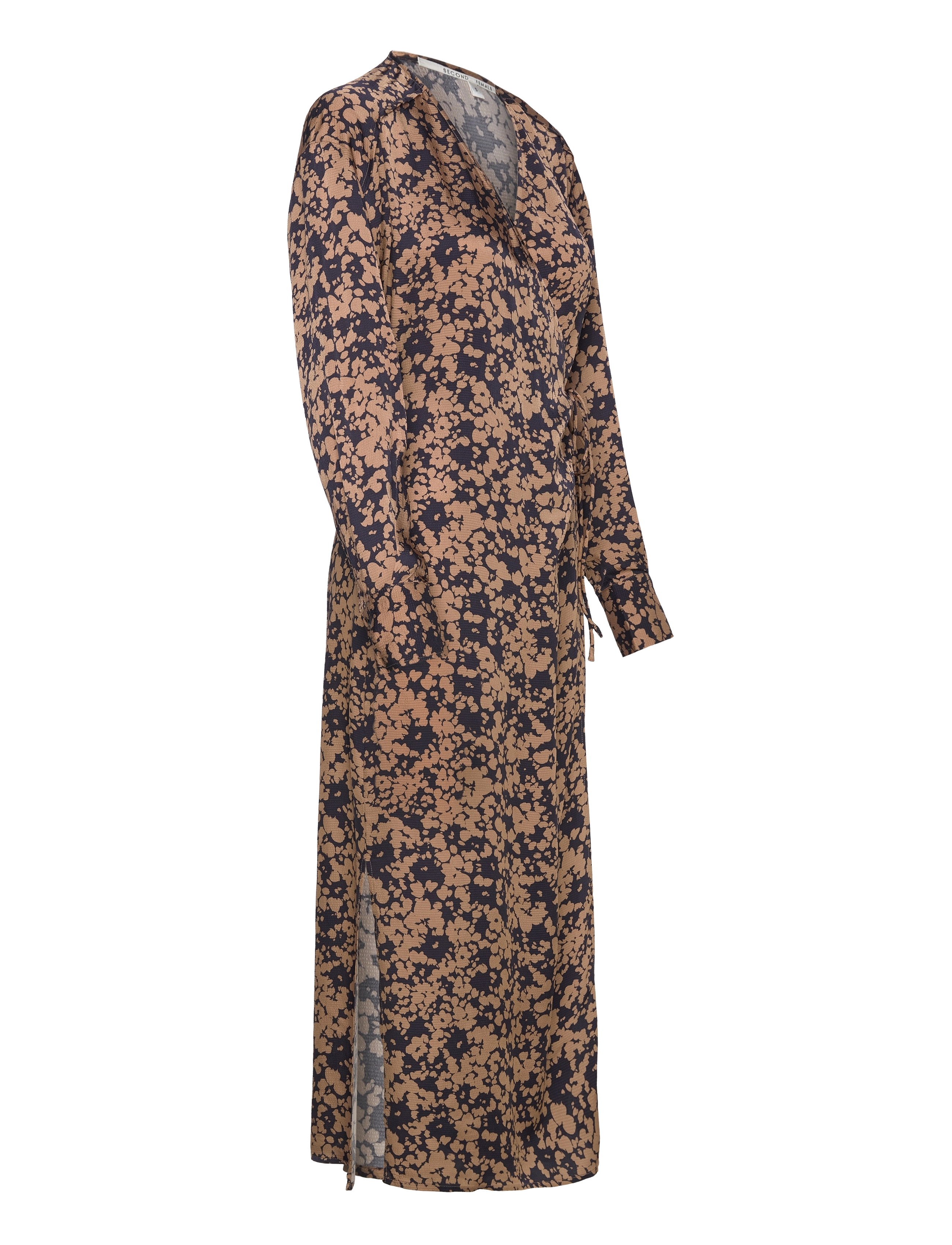 Second Female - Vincent Wrap Dress - slå-om-kjoler - silver mink - 3