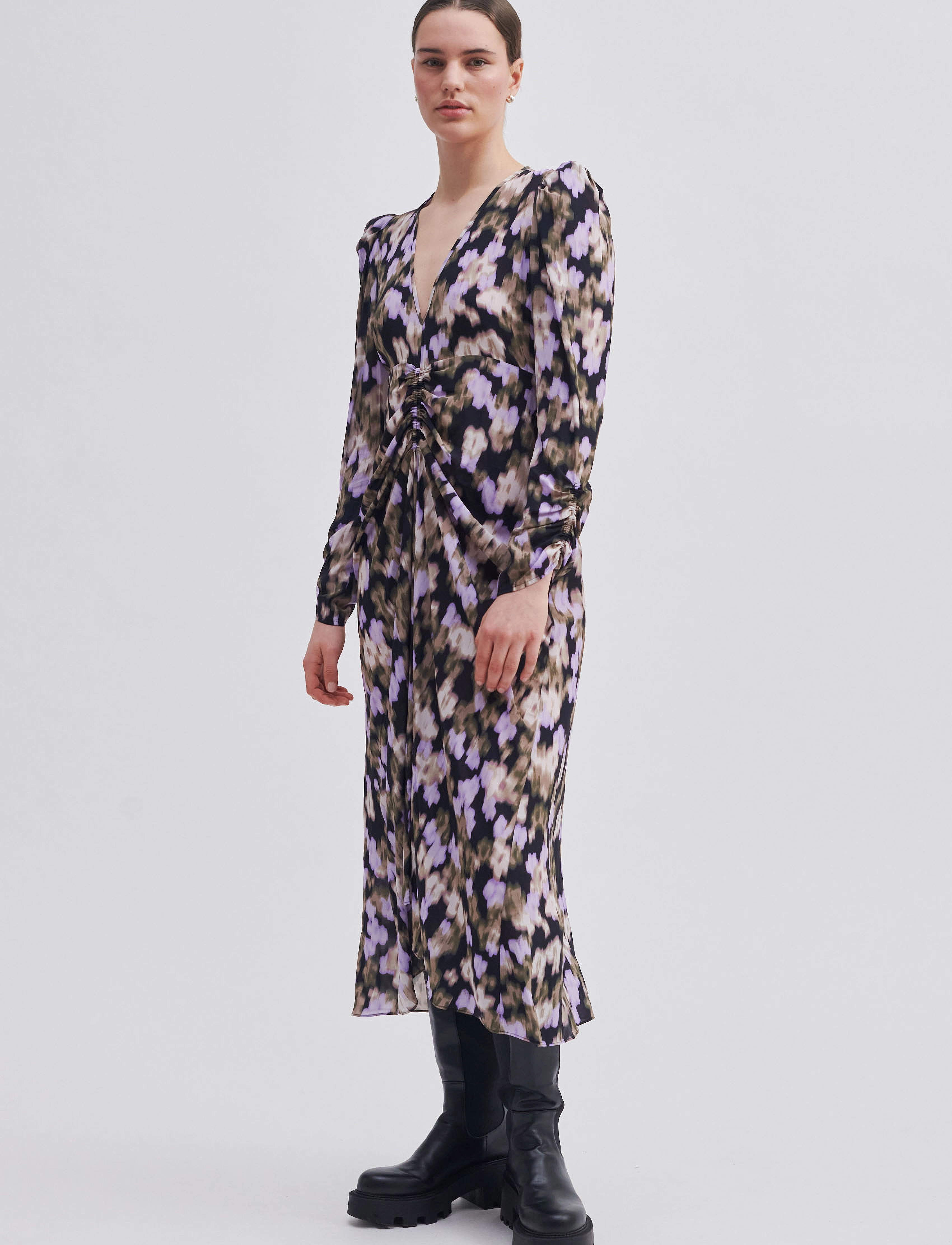 Second Female - Cast Maxi Dress - midikleidid - black - 5