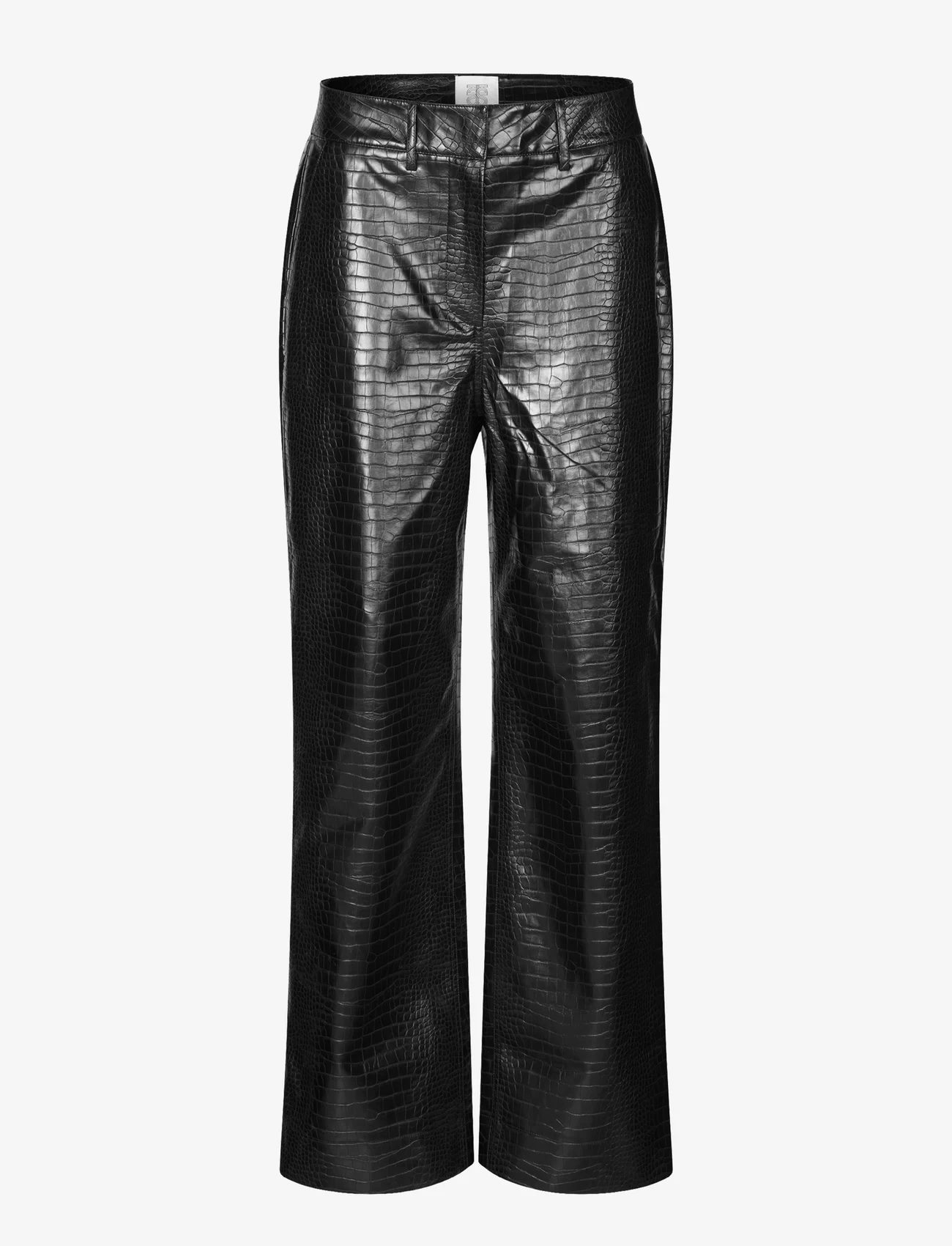 Second Female - Amillia Trousers - leather trousers - black - 1