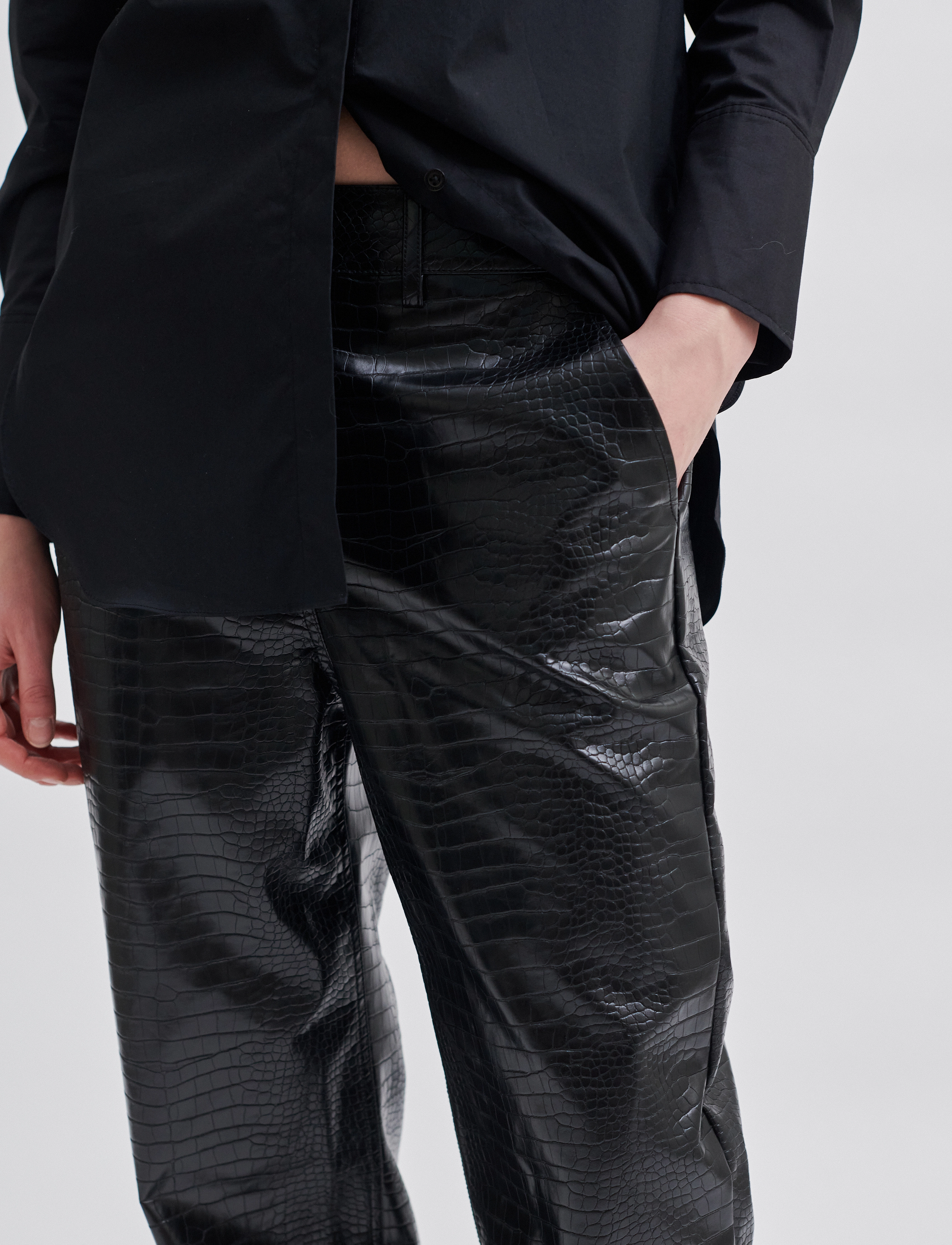 Second Female - Amillia Trousers - læderbukser - black - 2