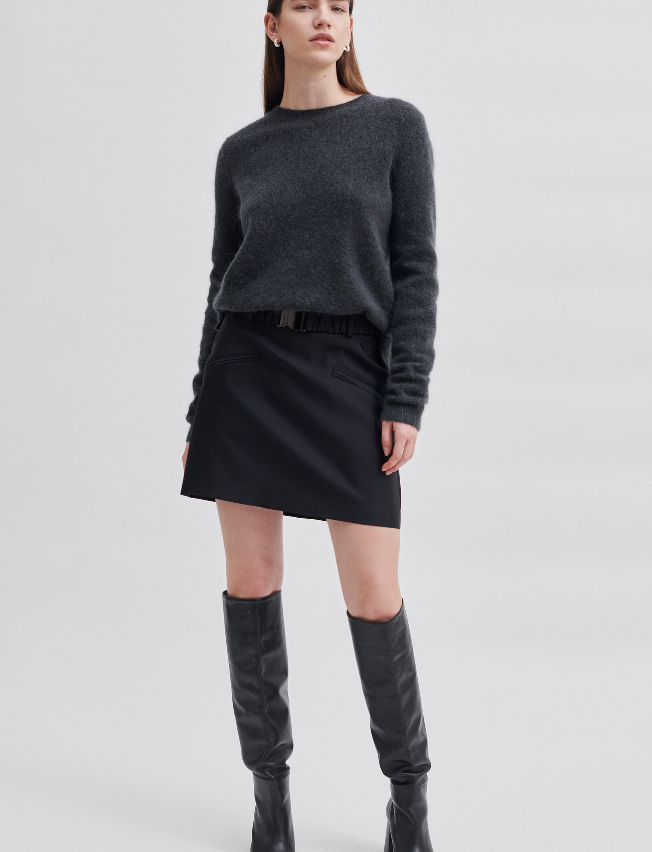Second Female - Elegance New Skirt - kurze röcke - black - 1