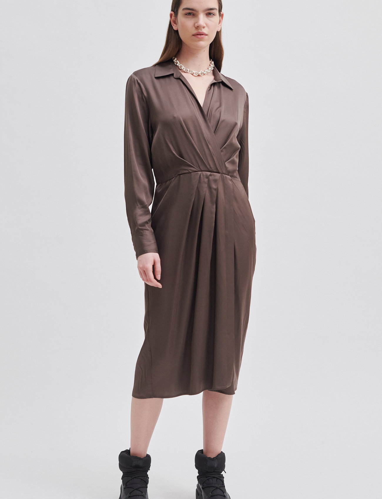 Second Female - Galeries Dress - overhemdjurken - major brown - 1