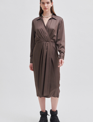 Second Female - Galeries Dress - shirt dresses - major brown - 3
