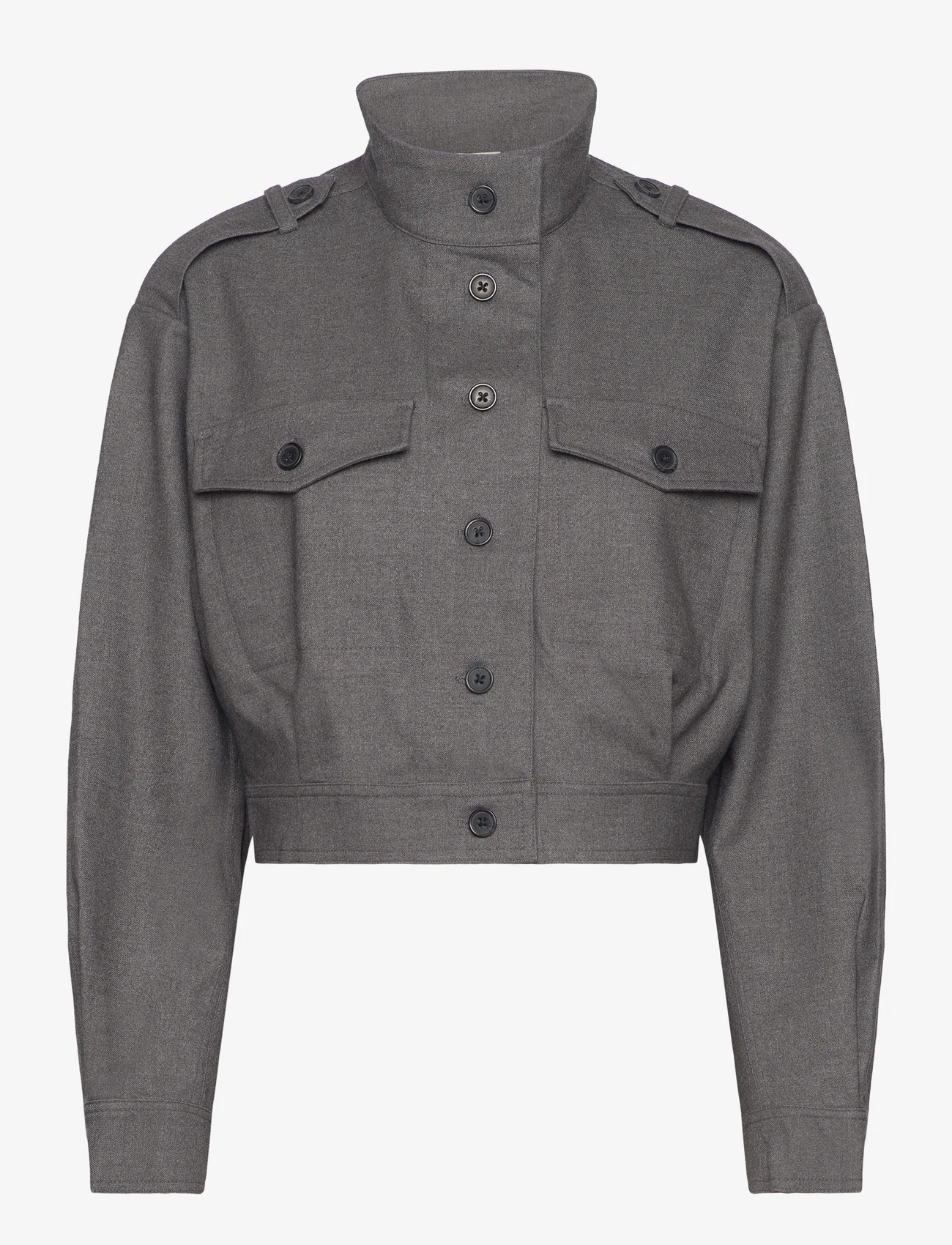 Second Female - Tradition Shirt Jacket - lentejassen - grey melange - 0