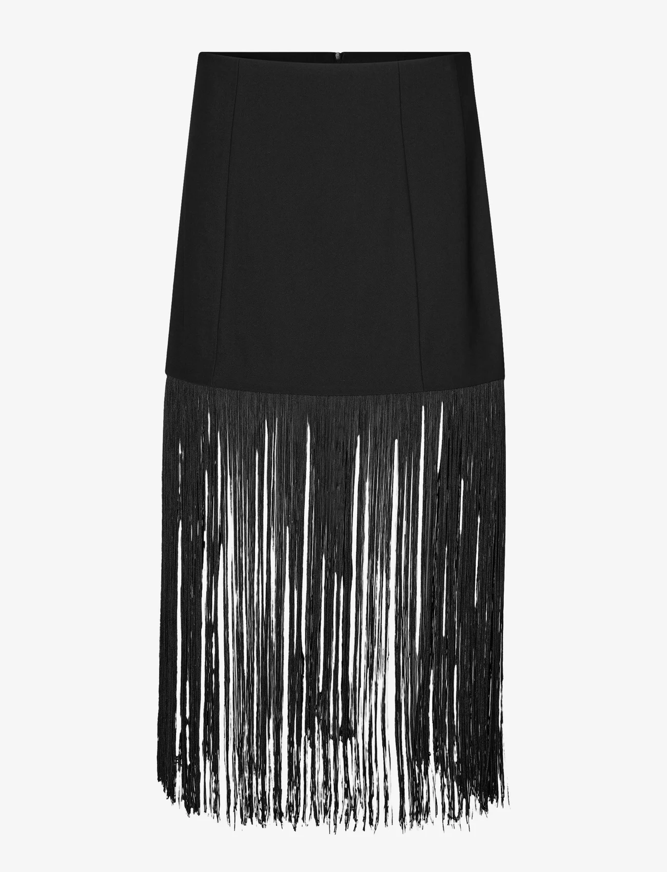 Second Female - Fringe Skirt - maksihameet - black - 0