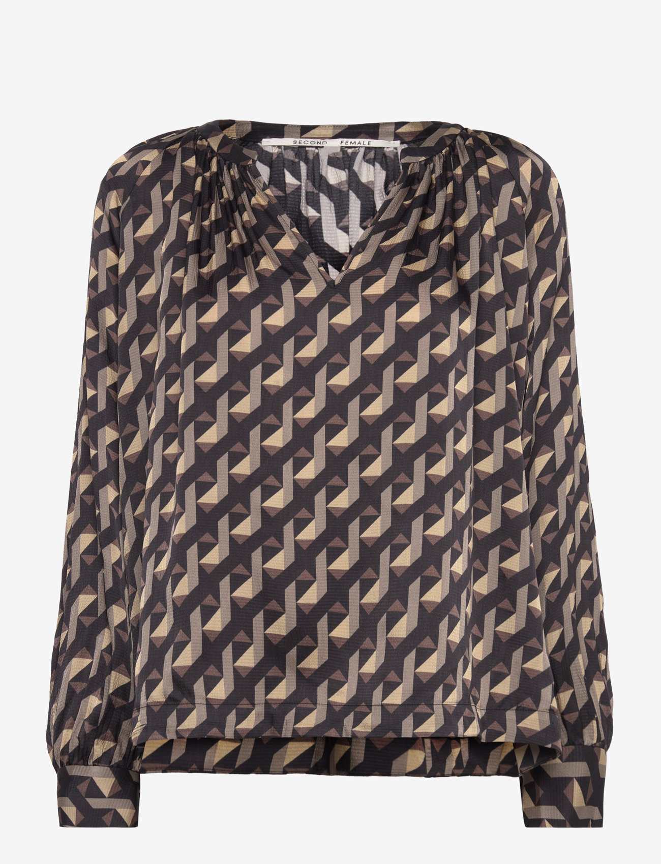 Second Female - Hopi Blouse - långärmade blusar - black - 0