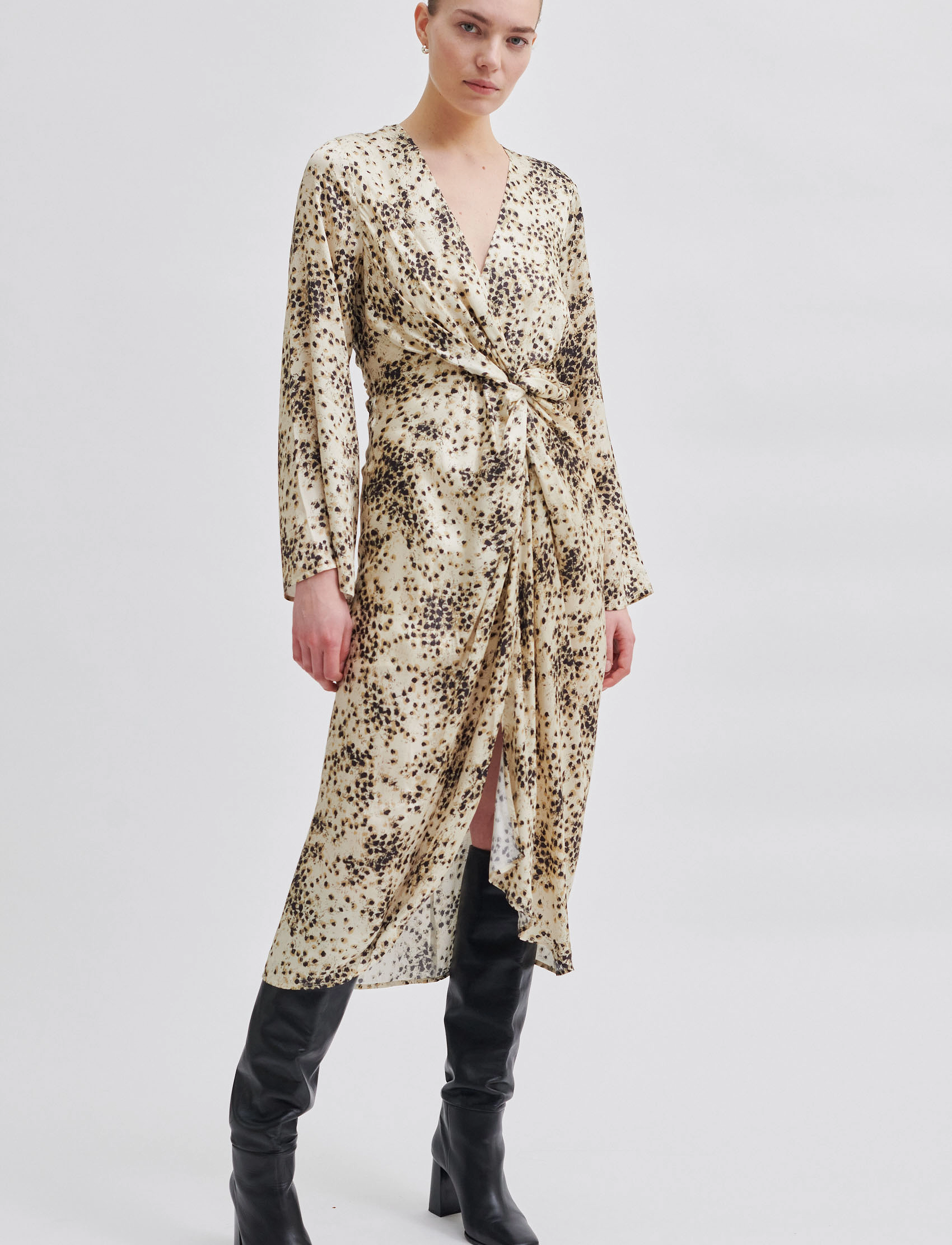 Second Female Anther Dress - Omlottklänning - SUMMER SAND / beige