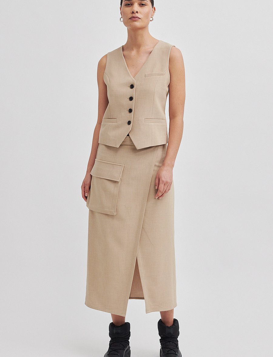 Second Female - Felice Skirt - slå-om-nederdele - roasted cashew - 0