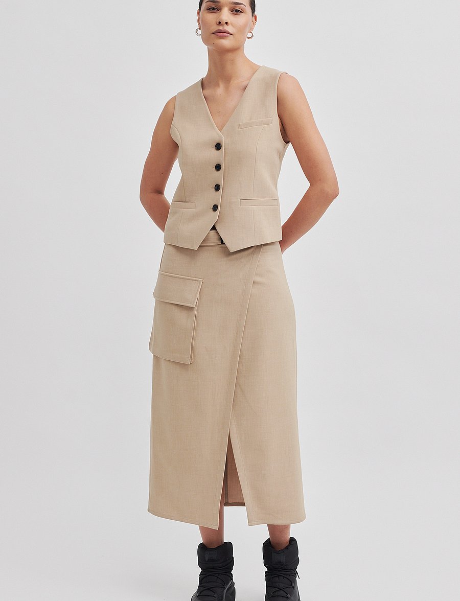 Second Female - Felice Skirt - slå-om-nederdele - roasted cashew - 4