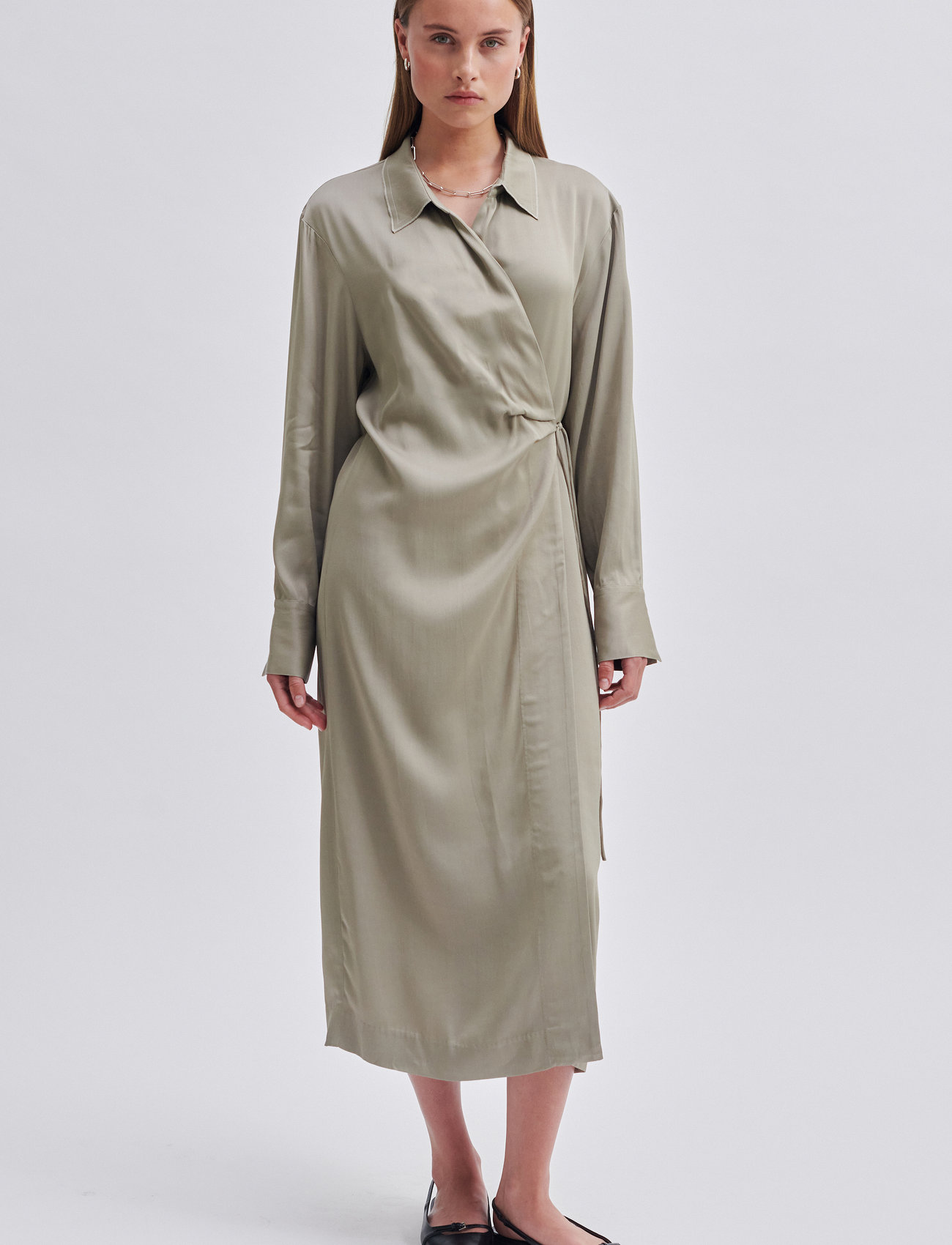 Second Female - Erina Dress - wrap dresses - roasted cashew - 1