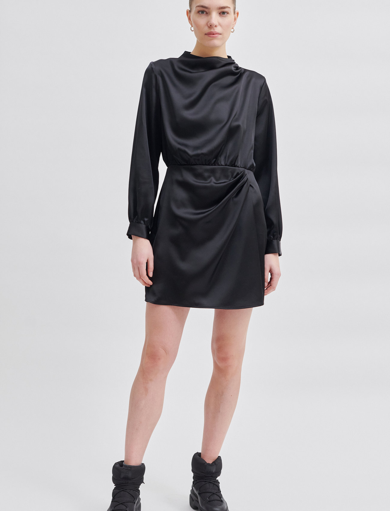 Second Female - Ries Mini Dress - sukienki krótkie - black - 1