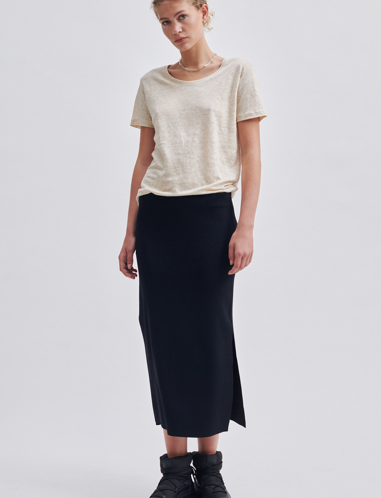Second Female - Corentine Knit Skirt - strikkede nederdele - black - 1