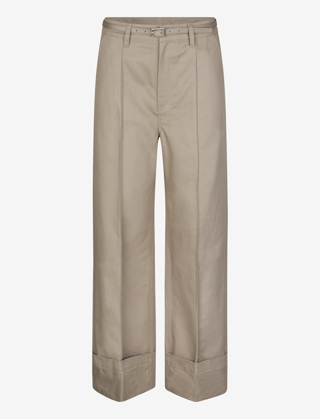 Second Female - Wallie Long Trousers - linnebyxor - roasted cashew - 1