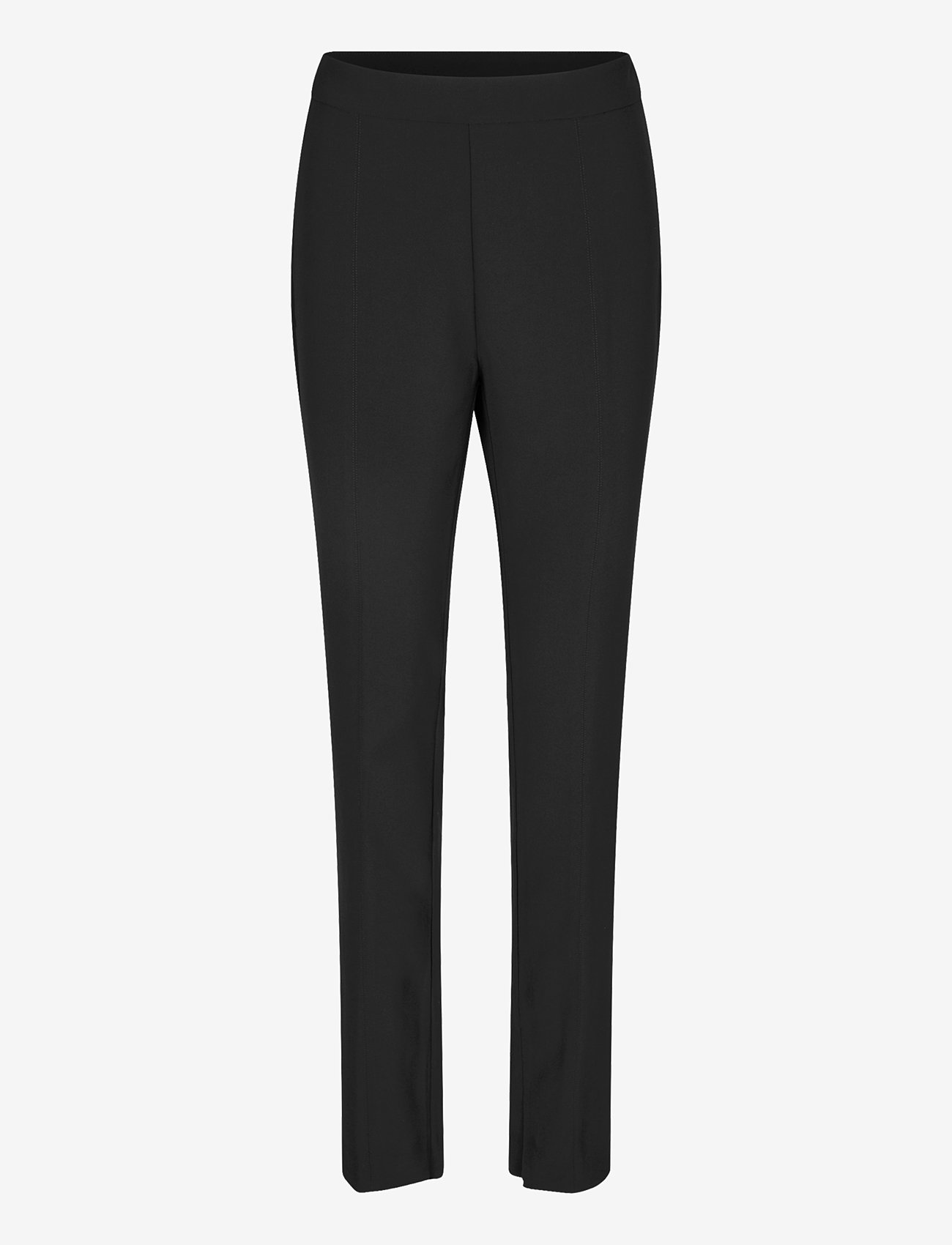 Second Female - Fique Zip Trousers - tiesaus kirpimo kelnės - black - 0