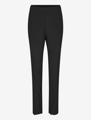 Second Female - Fique Zip Trousers - bukser med lige ben - black - 0