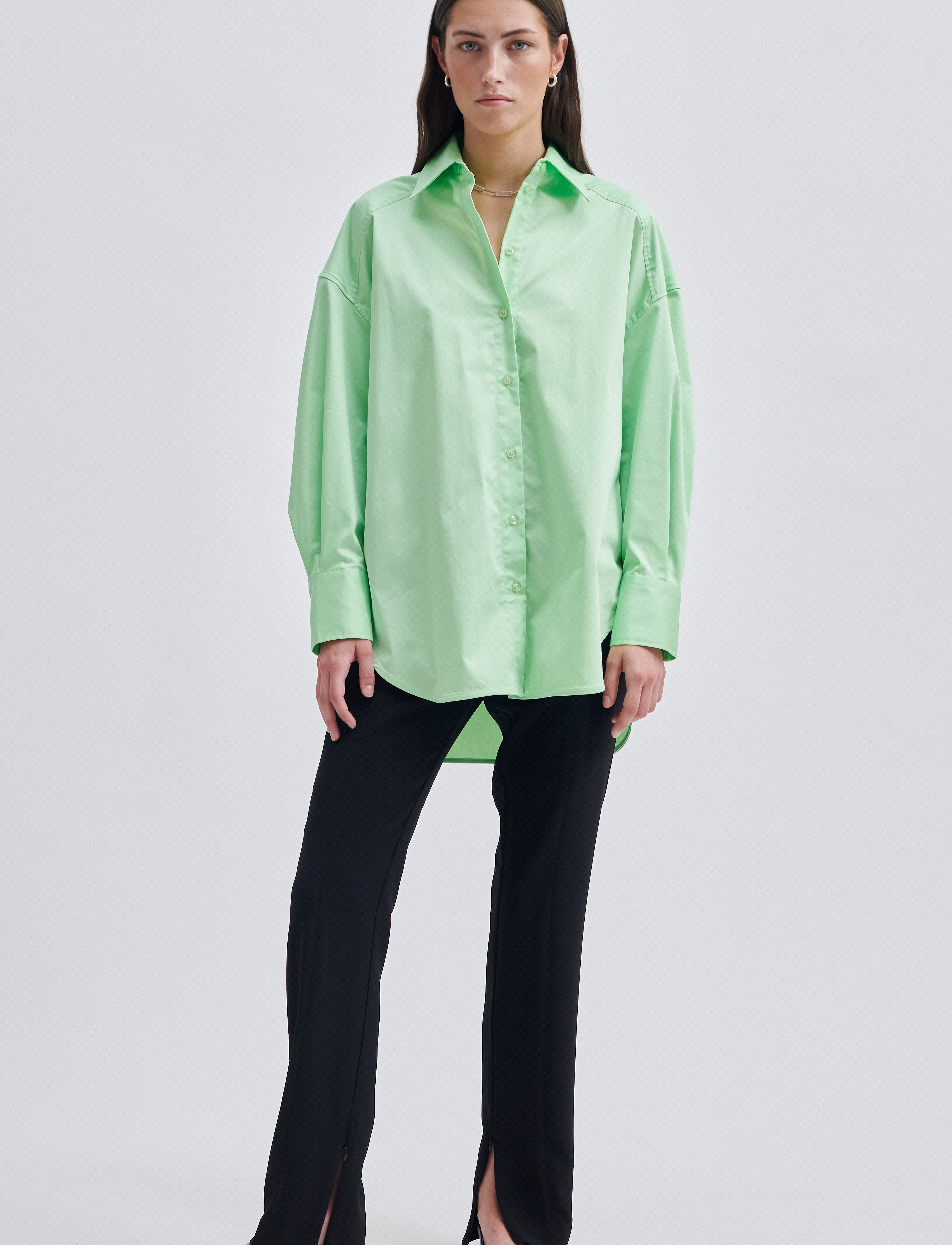 Second Female - Fique Zip Trousers - sirge säärega püksid - black - 2