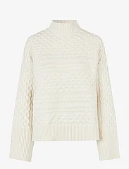 Second Female - Glava Knit T-Neck - jumpers - vaporous white - 0