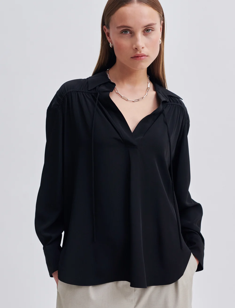 Second Female - Cibelle Tunic Blouse - blouses à manches longues - black - 0