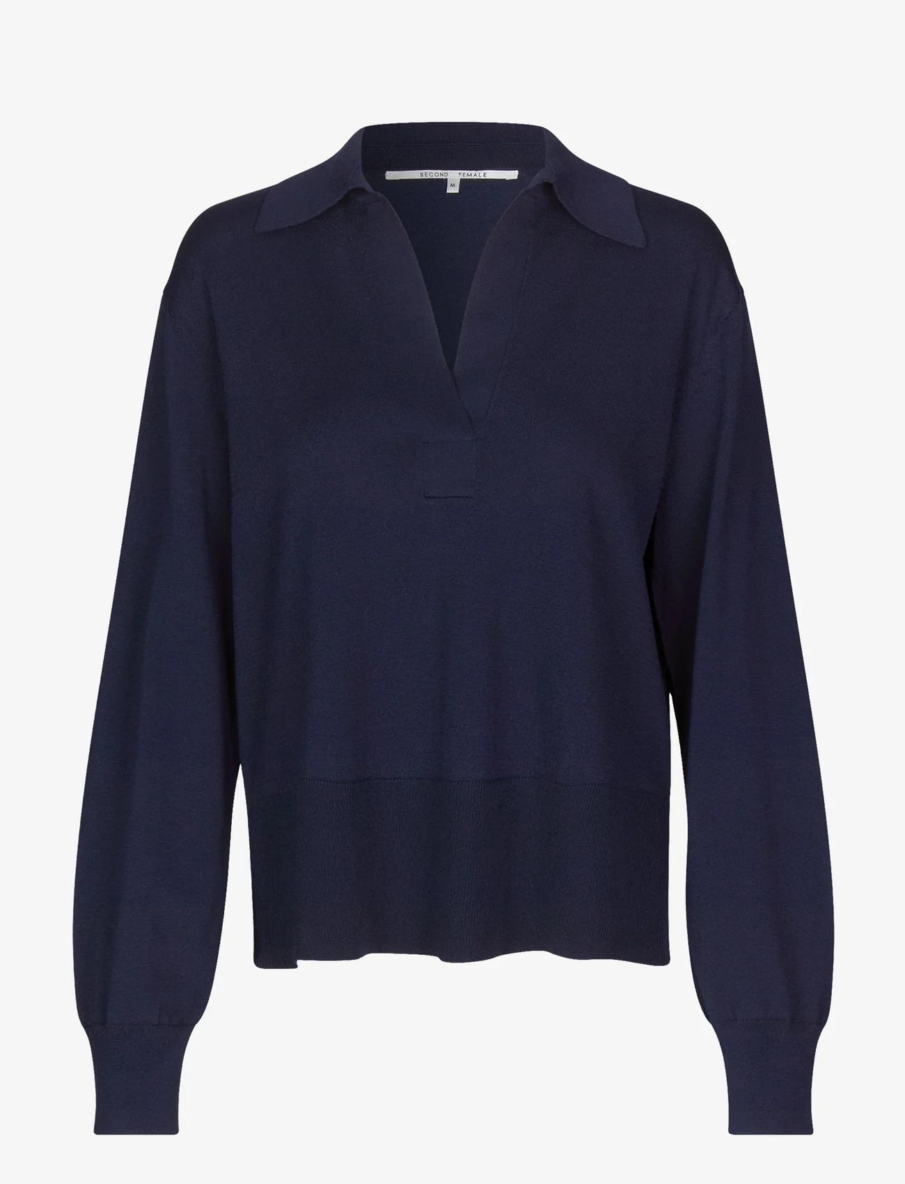 Second Female - Siva Knit Collar - jumpers - peacoat - 0