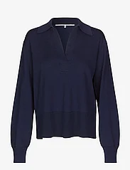 Second Female - Siva Knit Collar - tröjor - peacoat - 0