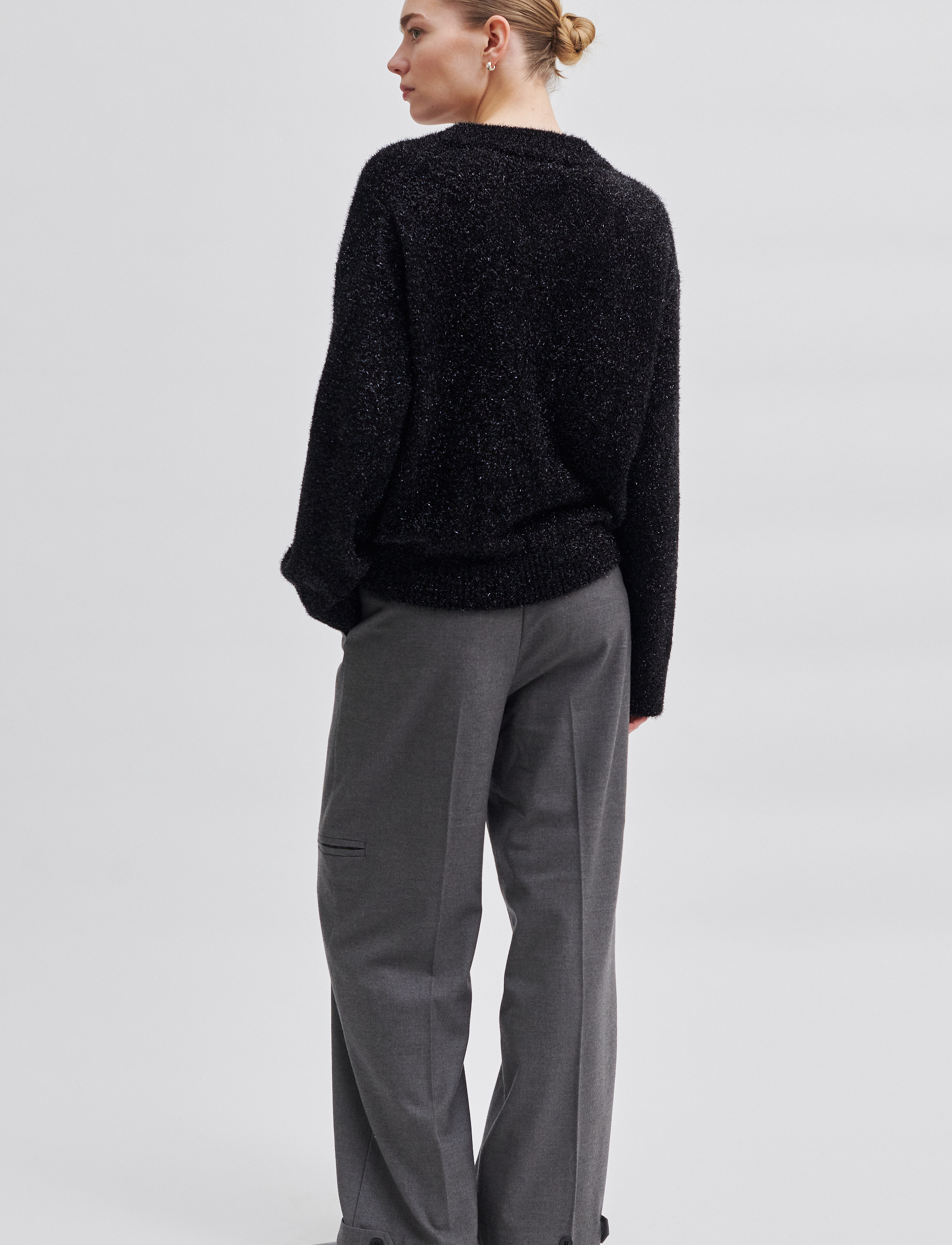 Second Female - Lamilla Knit O-Neck - black - 4