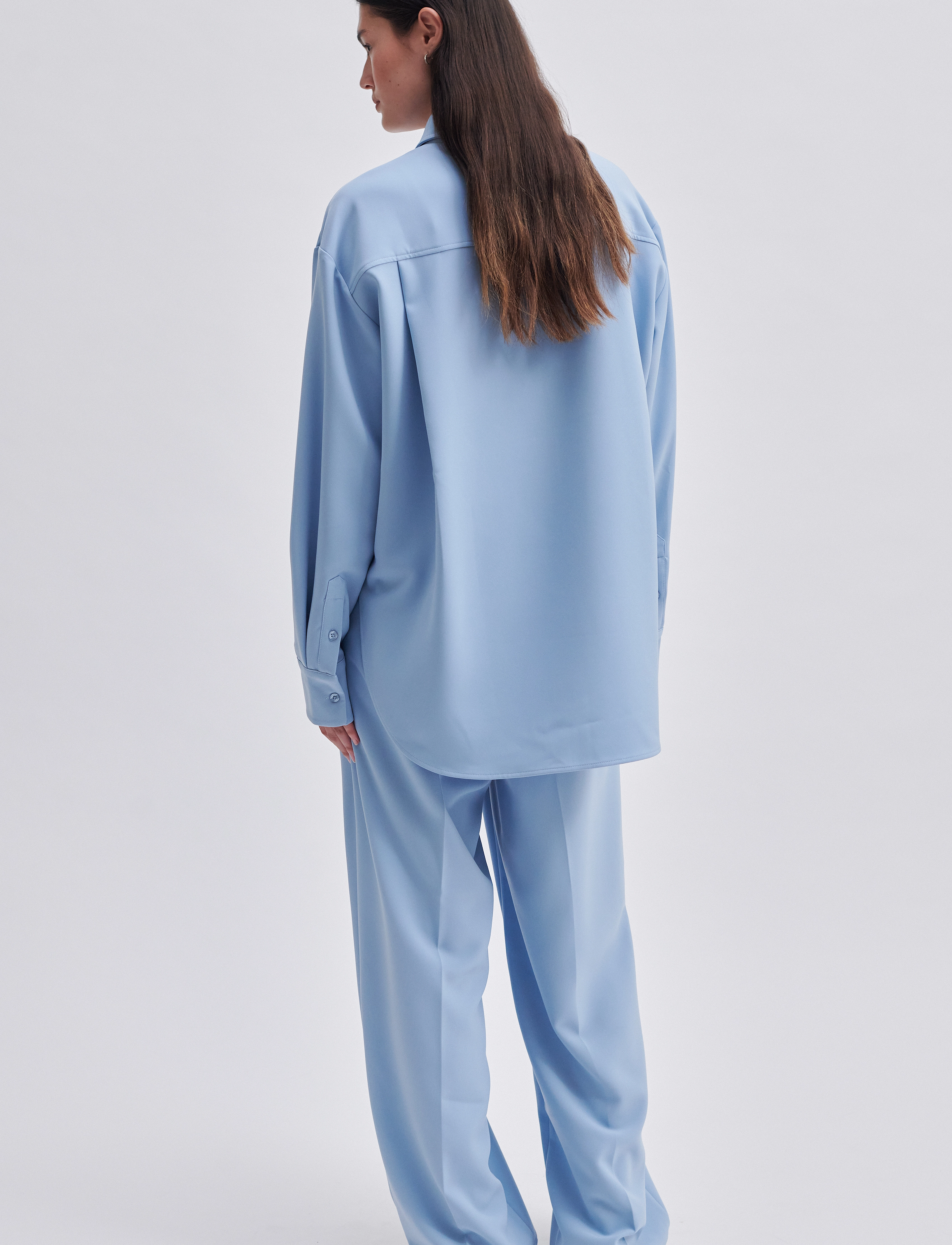 Second Female - Fique Tailored Trousers - bukser med brede ben - ashley blue - 5