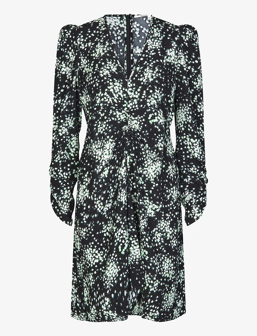 Second Female - Monial Short Dress - kurze kleider - pistachio green - 0