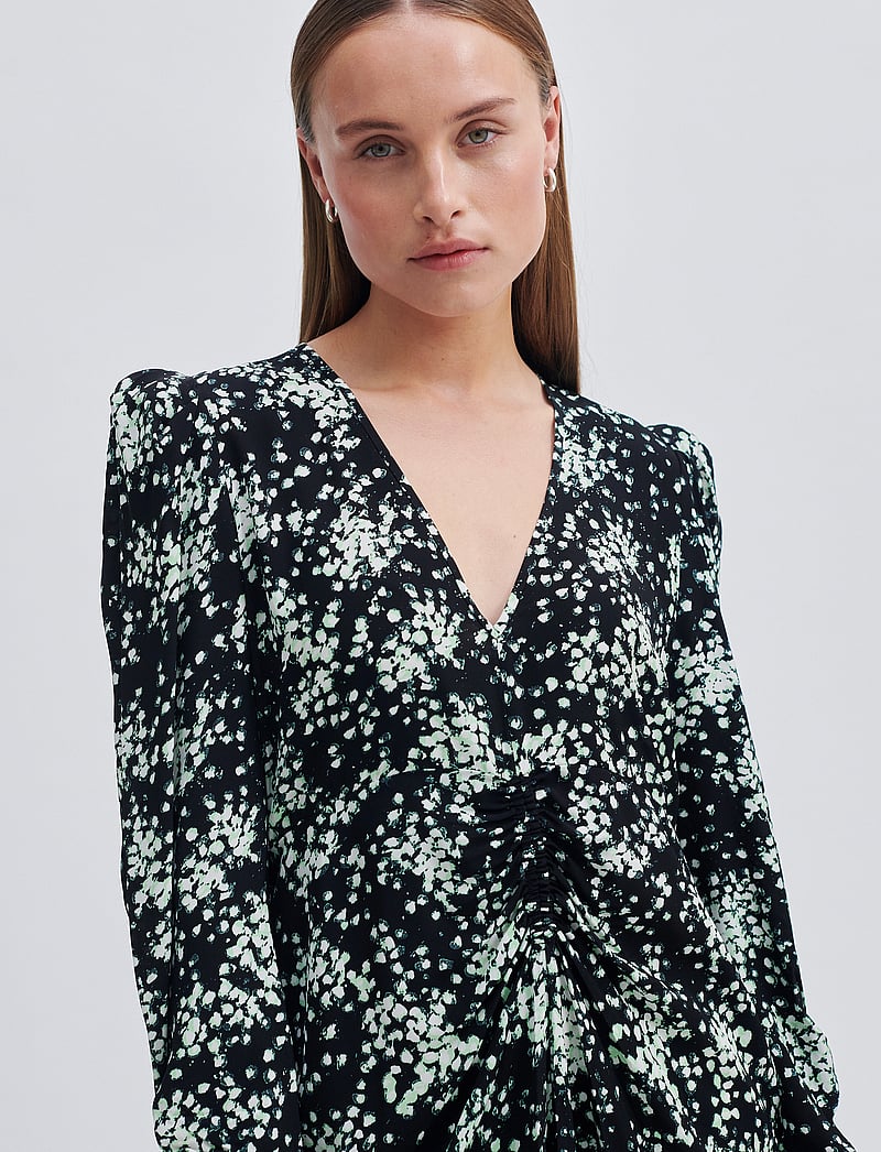 Second Female - Monial Short Dress - korte kjoler - pistachio green - 1