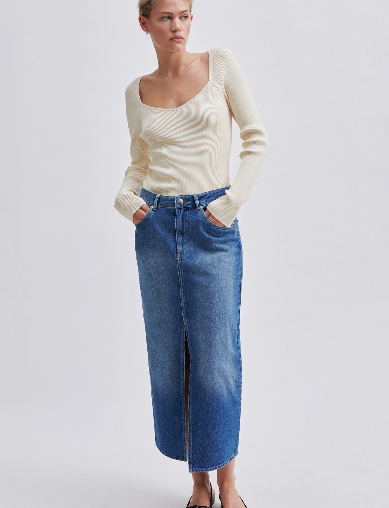 Second Female - Kylie Skirt - jeansröcke - denim blue - 0