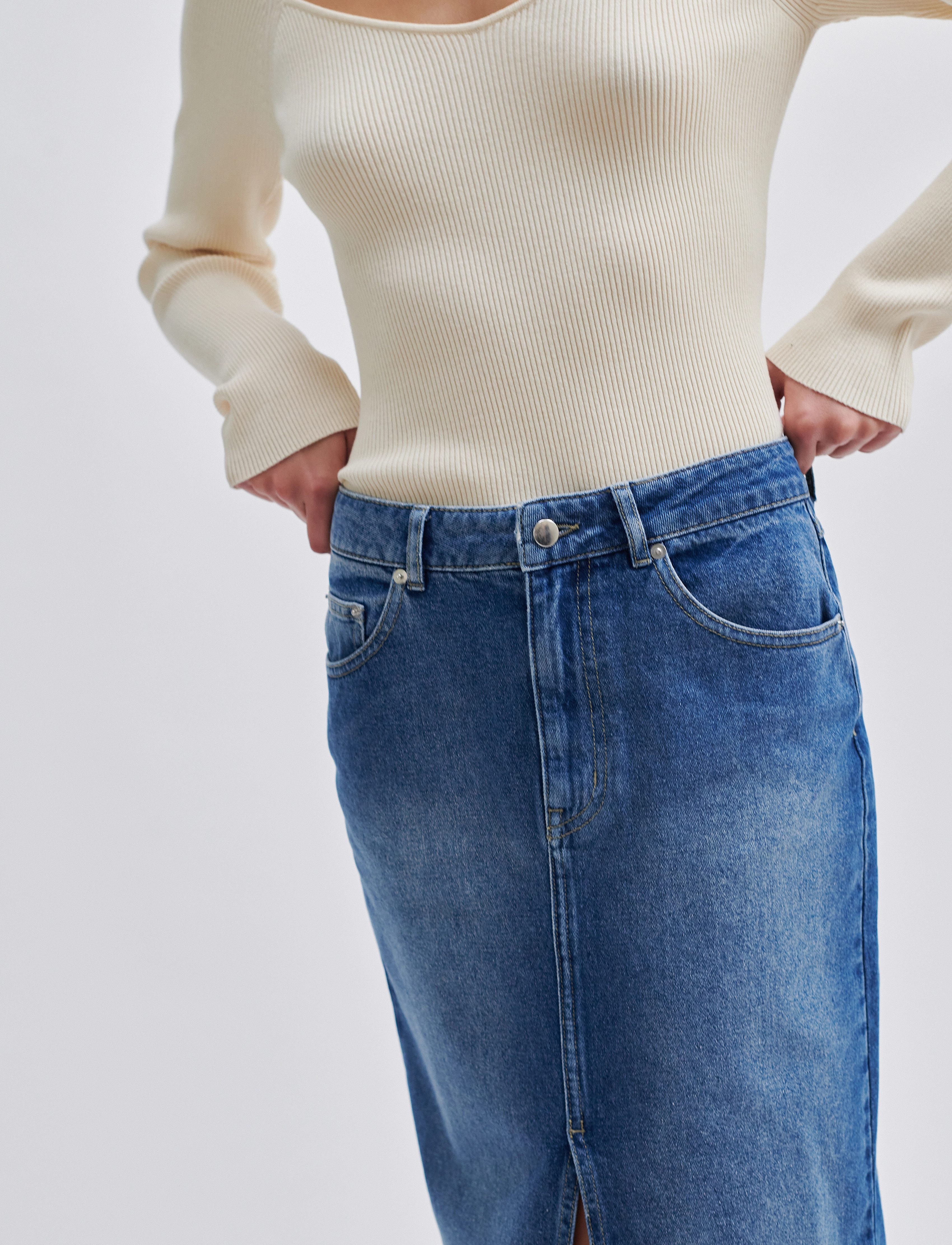Second Female - Kylie Skirt - denim blue - 3