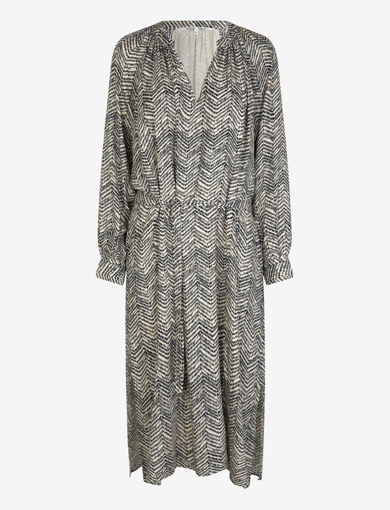 Second Female - Mallow Tunic Dress - midi kjoler - black - 1