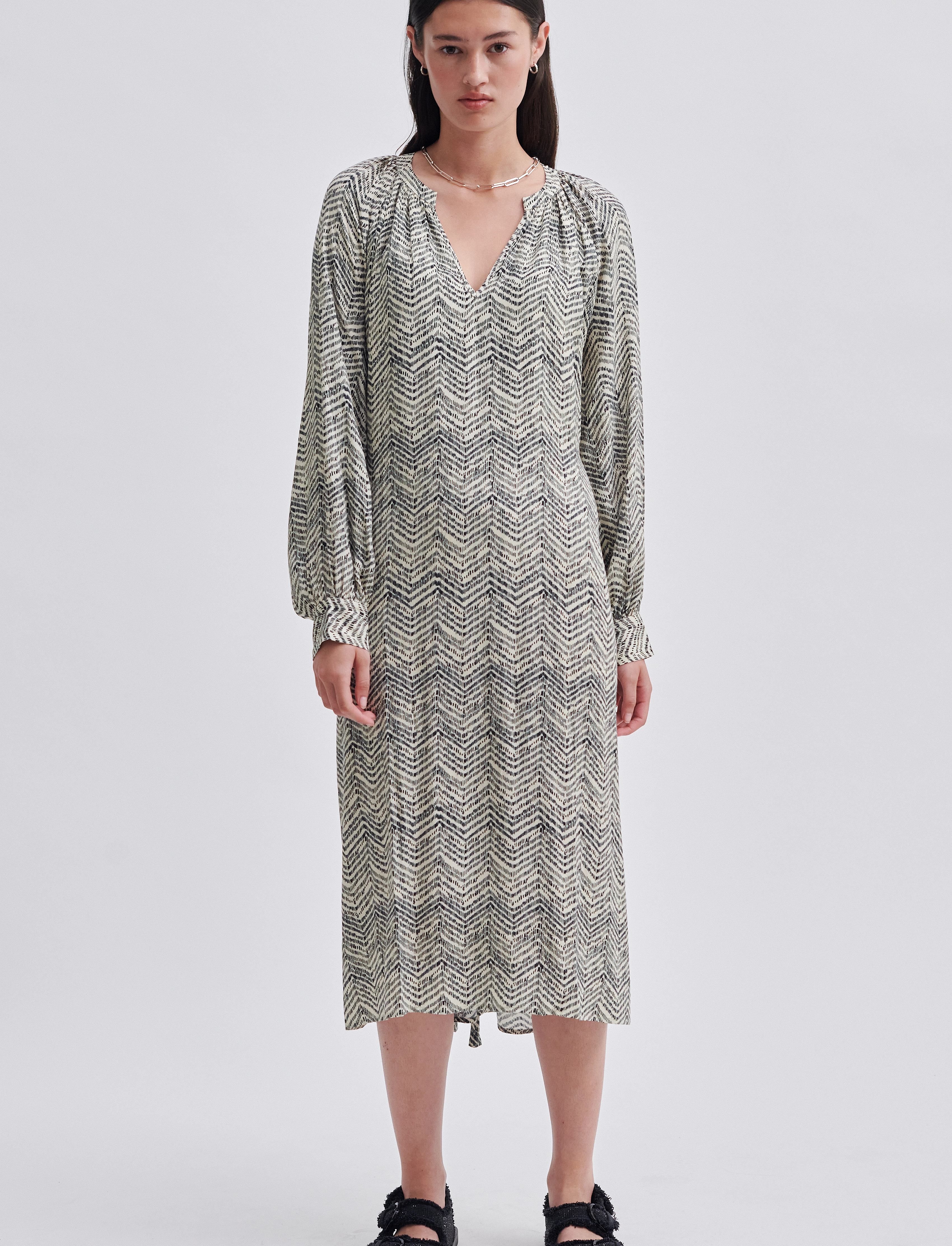 Second Female Mallow Tunic Dress, Kvinder, Tunikakjole, Sort, Str: S