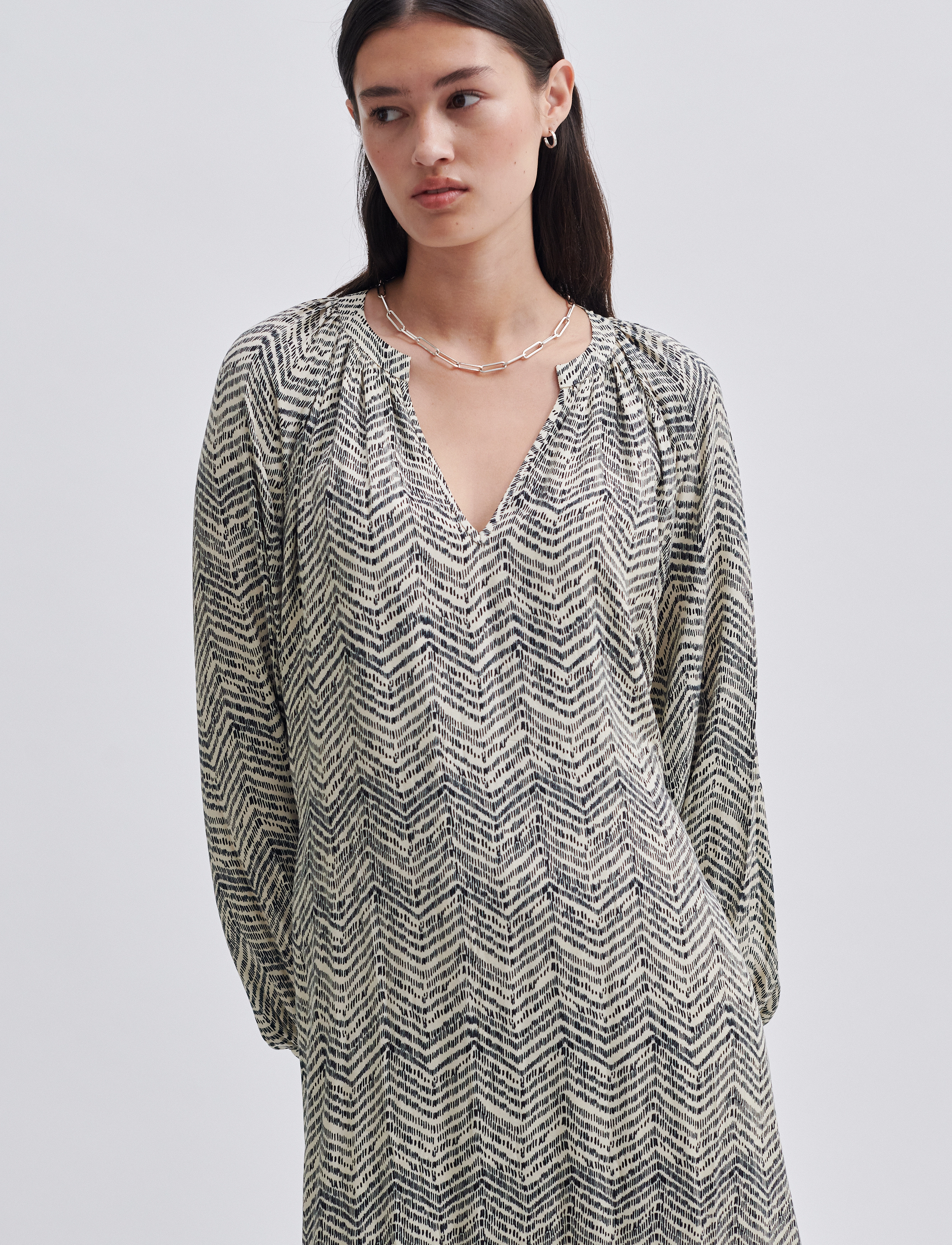 Second Female - Mallow Tunic Dress - sukienki do kolan i midi - black - 3