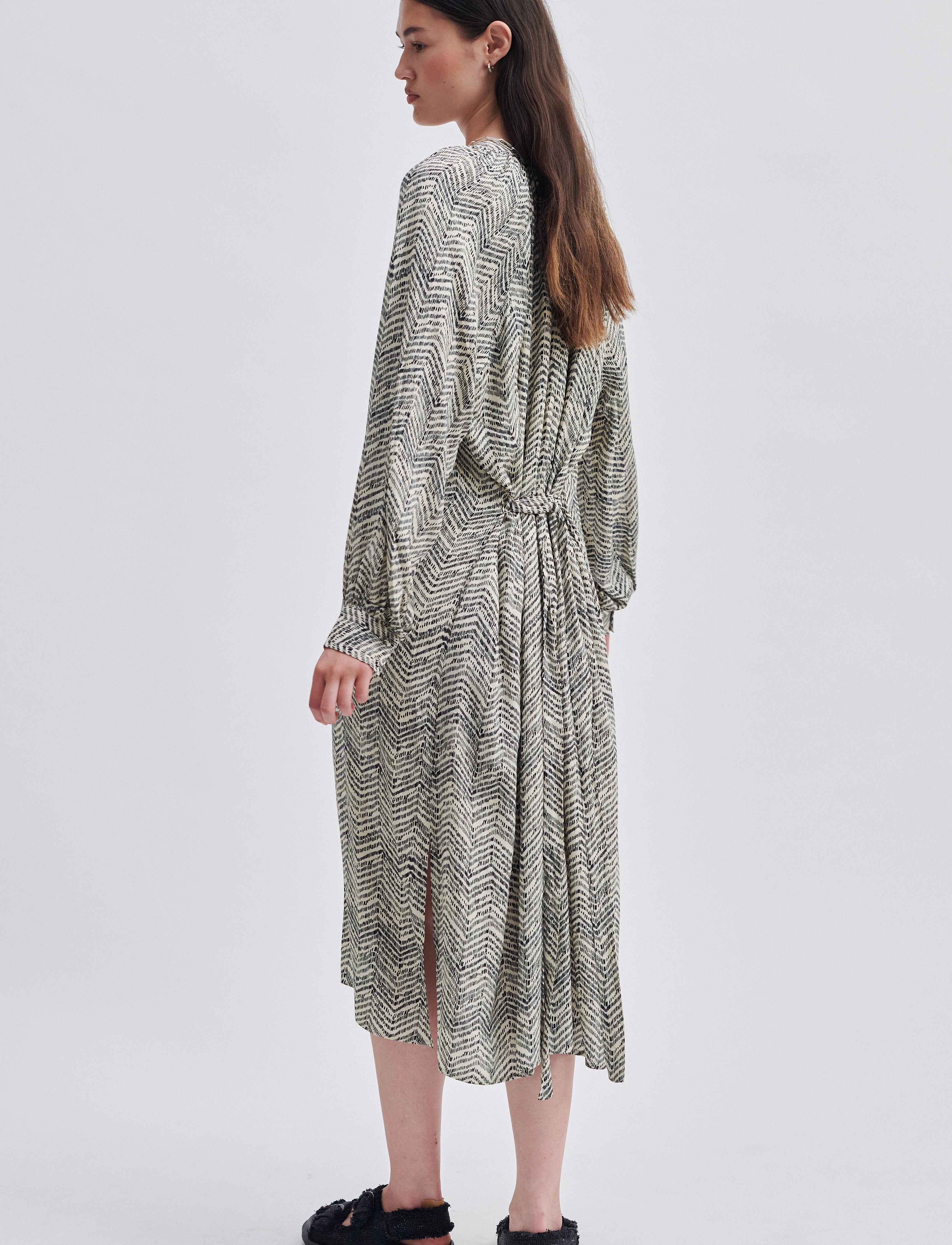 Second Female - Mallow Tunic Dress - sukienki do kolan i midi - black - 4