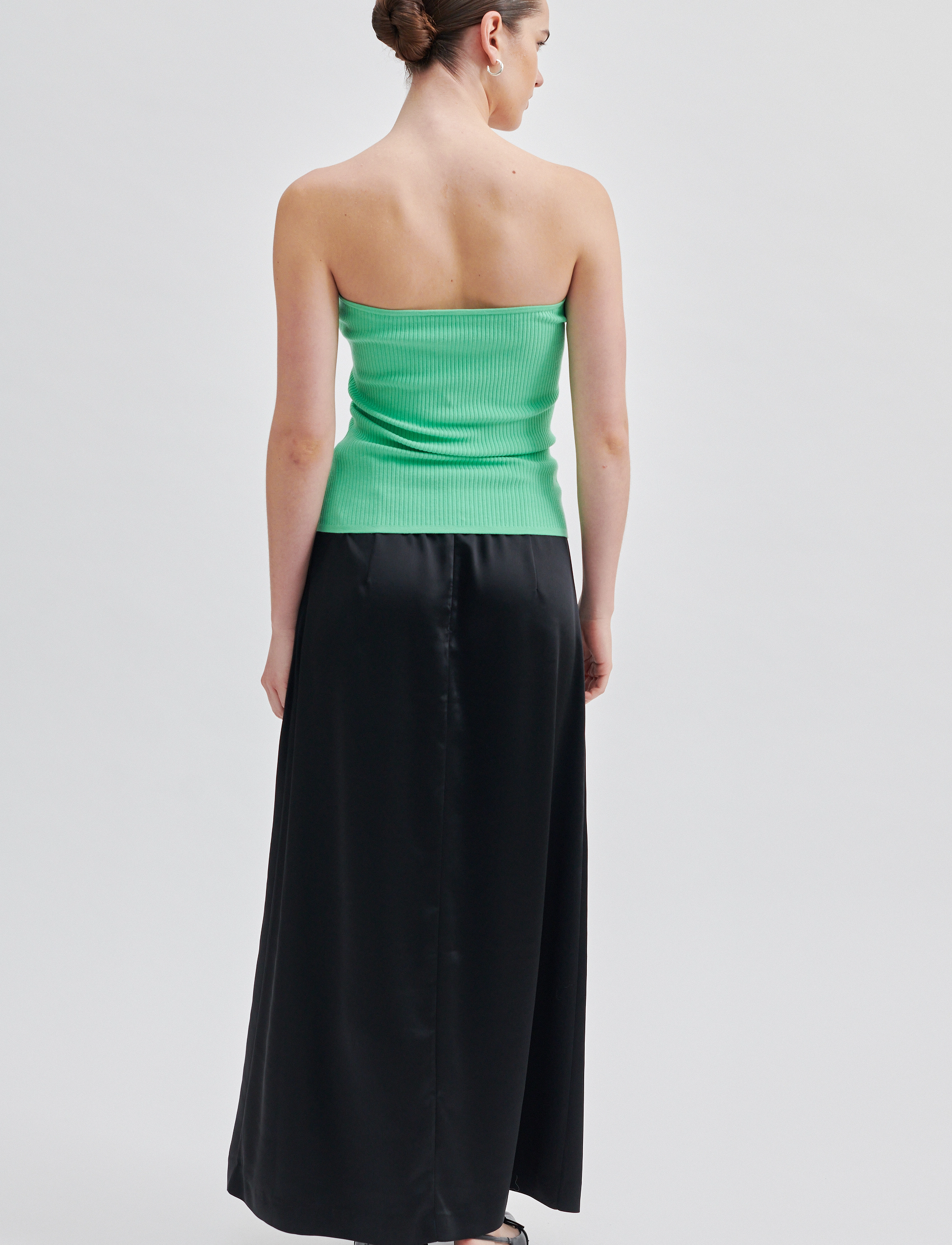 Second Female - Odile Maxi Skirt - satinröcke - black - 5