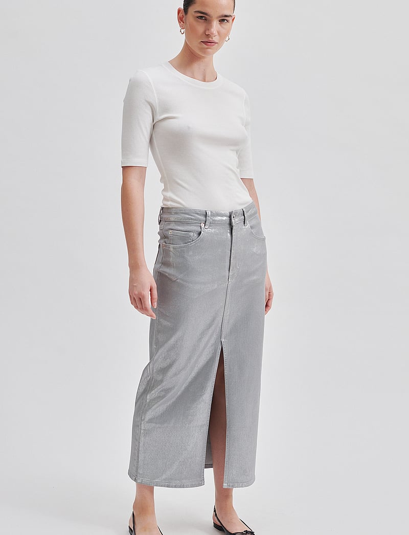 Second Female - Aspect Skirt - midi nederdele - silver - 0