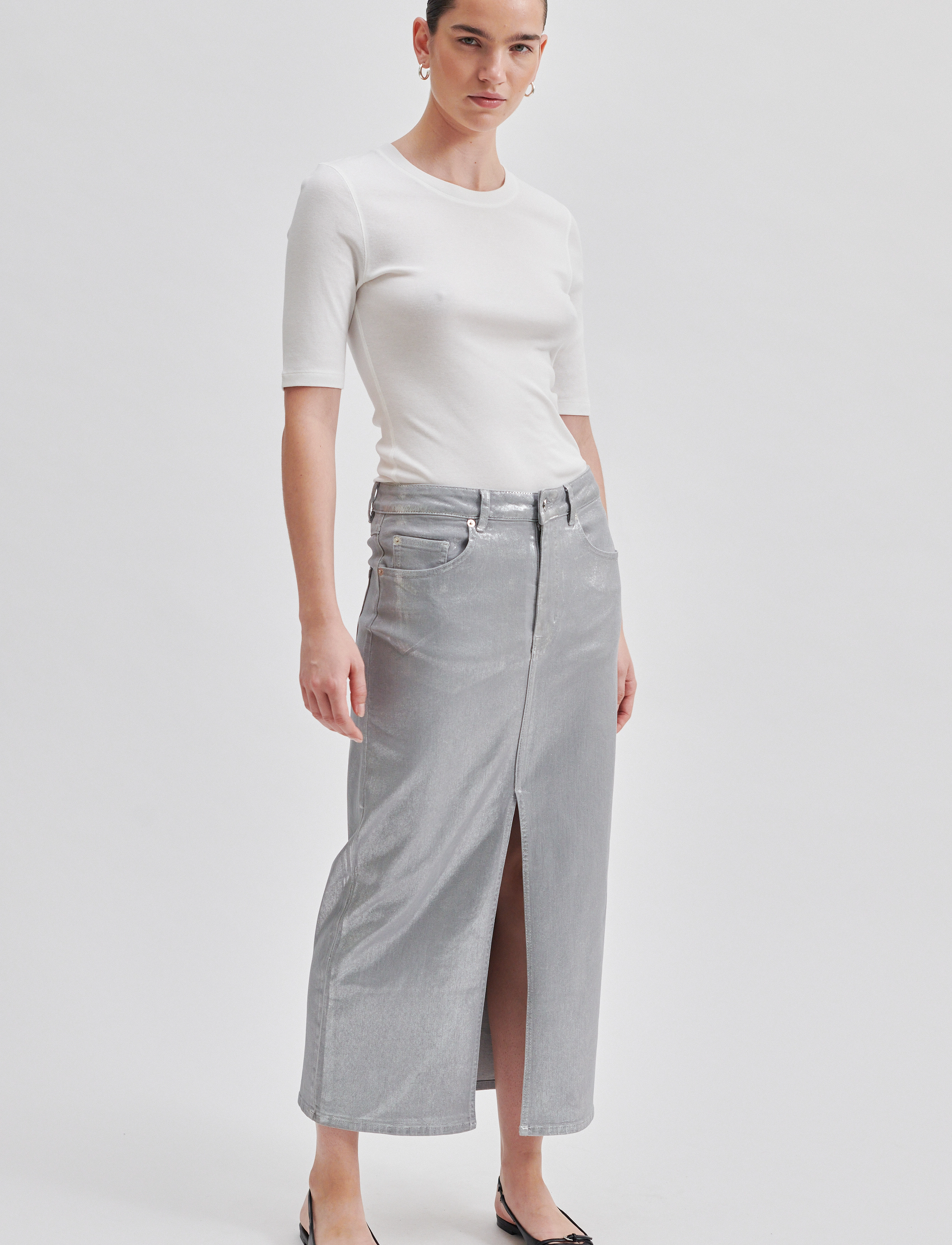 Second Female Aspect Skirt - Tøj - SILVER / silver