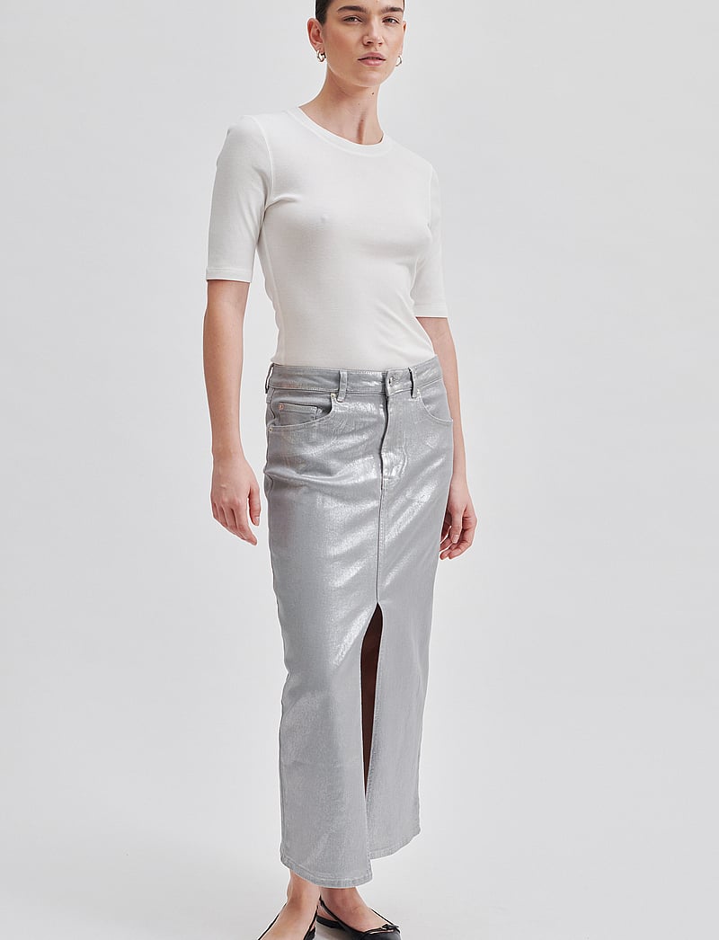Second Female - Aspect Skirt - midi nederdele - silver - 5