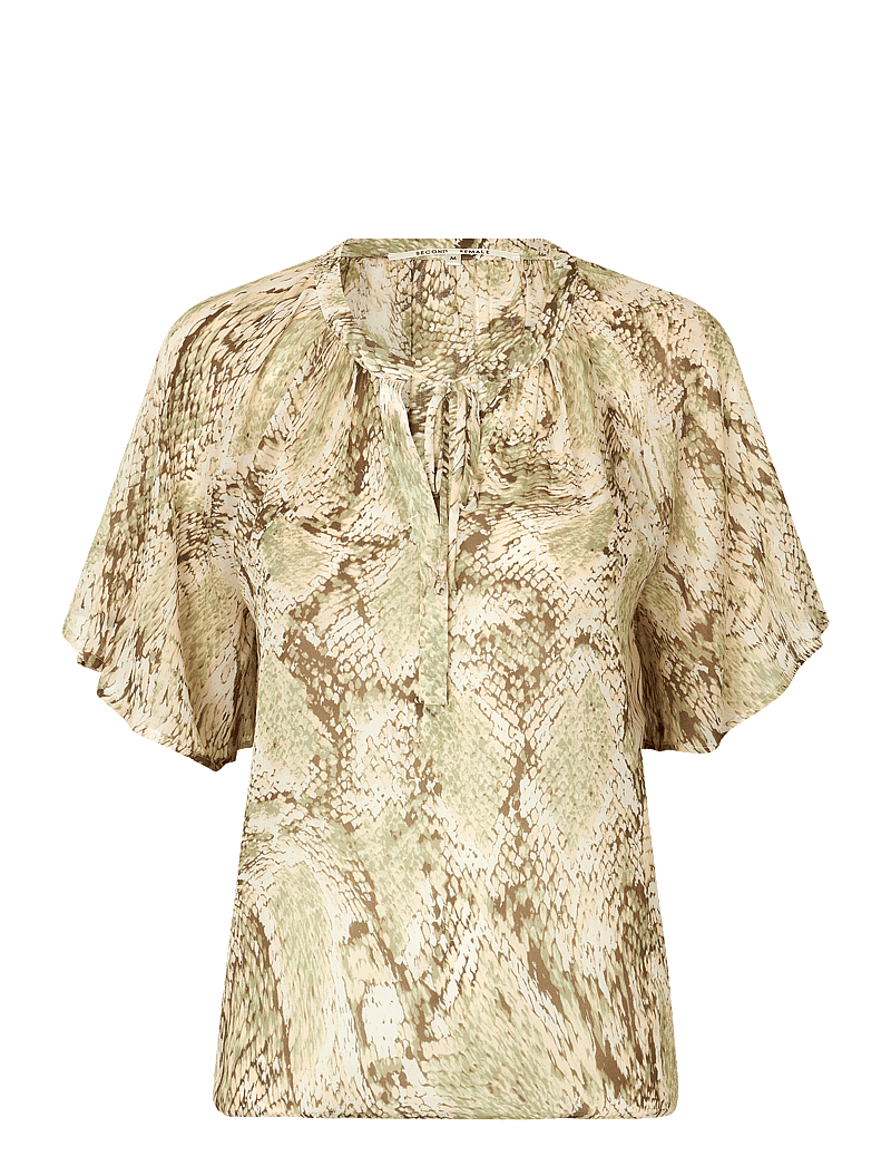 Second Female - Relia Blouse - short-sleeved blouses - tea - 1