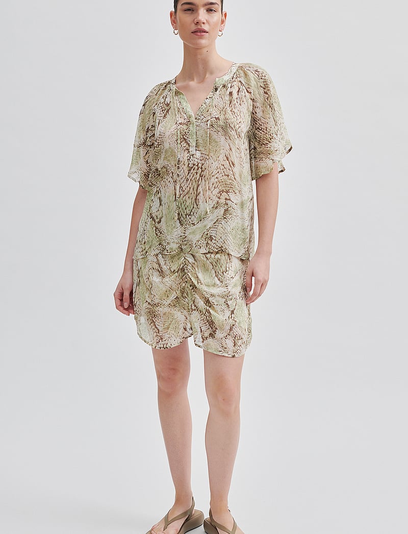 Second Female - Relia Blouse - short-sleeved blouses - tea - 3