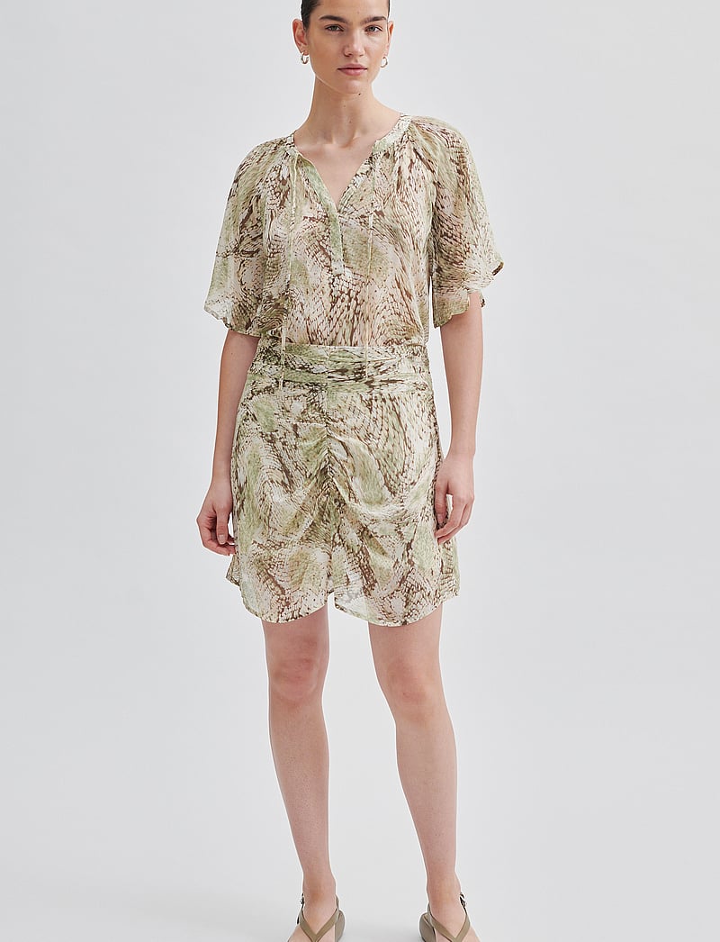 Second Female - Relia Blouse - short-sleeved blouses - tea - 5