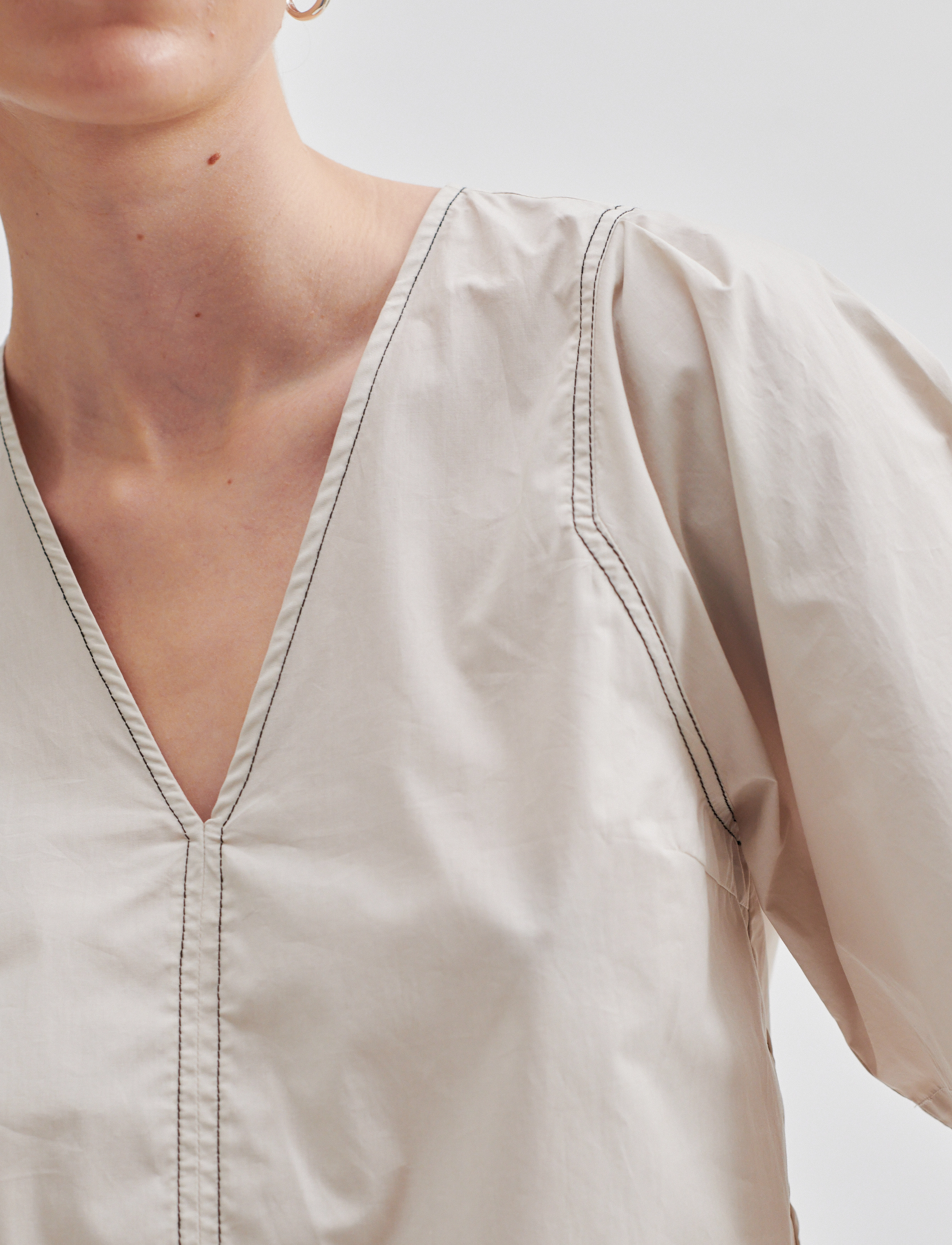 Second Female - Larkini Blouse - kurzämlige blusen - pumice stone - 2