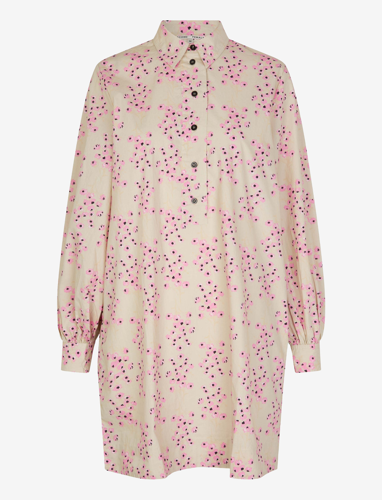 Second Female - Claud Tunic Dress - skjortekjoler - begonia pink - 0