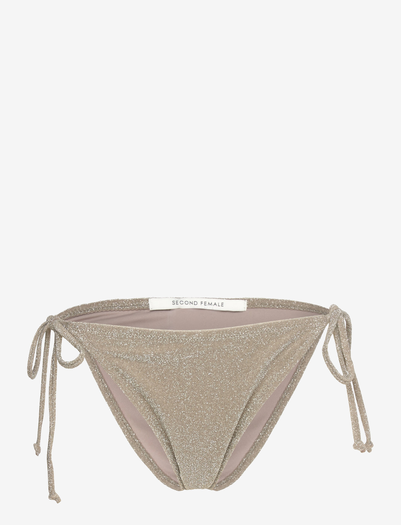 Second Female - Glint Bikini Bottom - side tie bikinitrosor - vintage khaki - 0