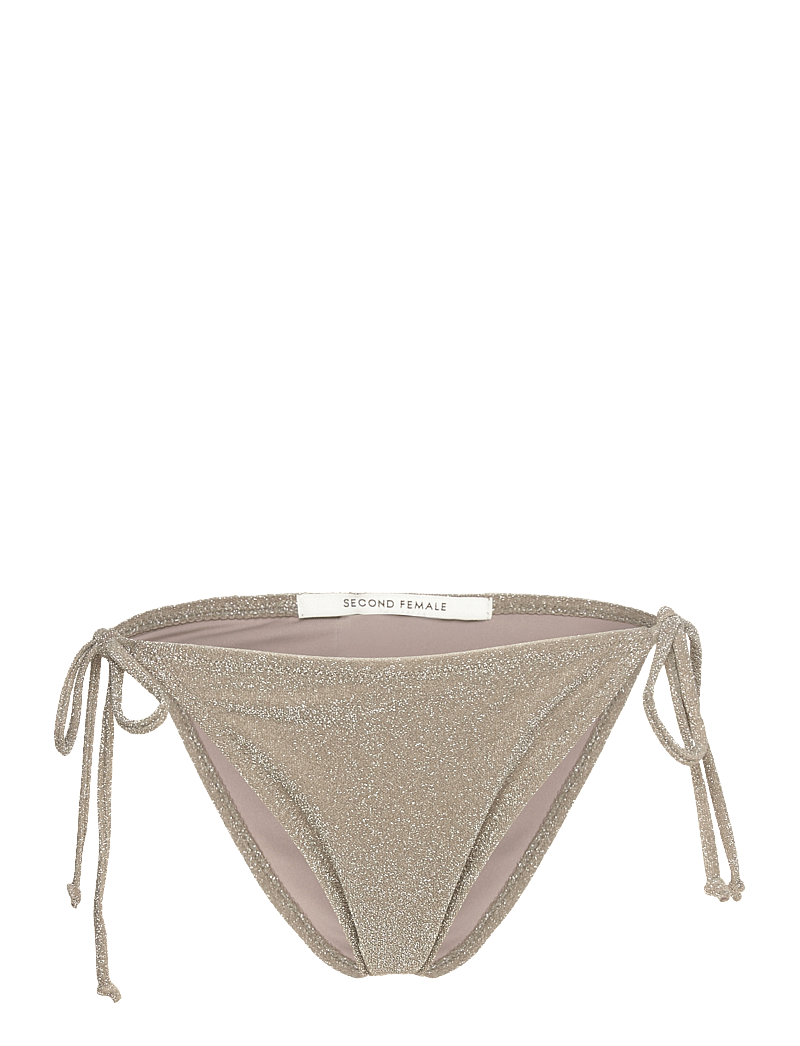 Second Female - Glint Bikini Bottom - side tie bikinier - vintage khaki - 1