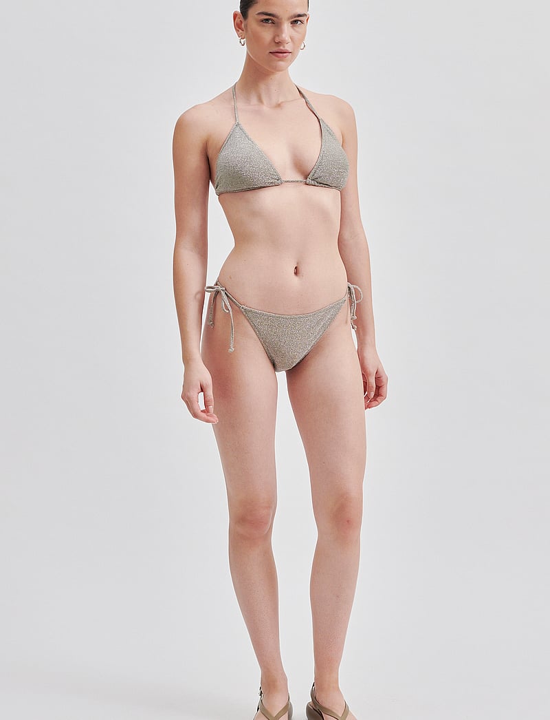 Second Female - Glint Bikini Bottom - side tie bikinier - vintage khaki - 0