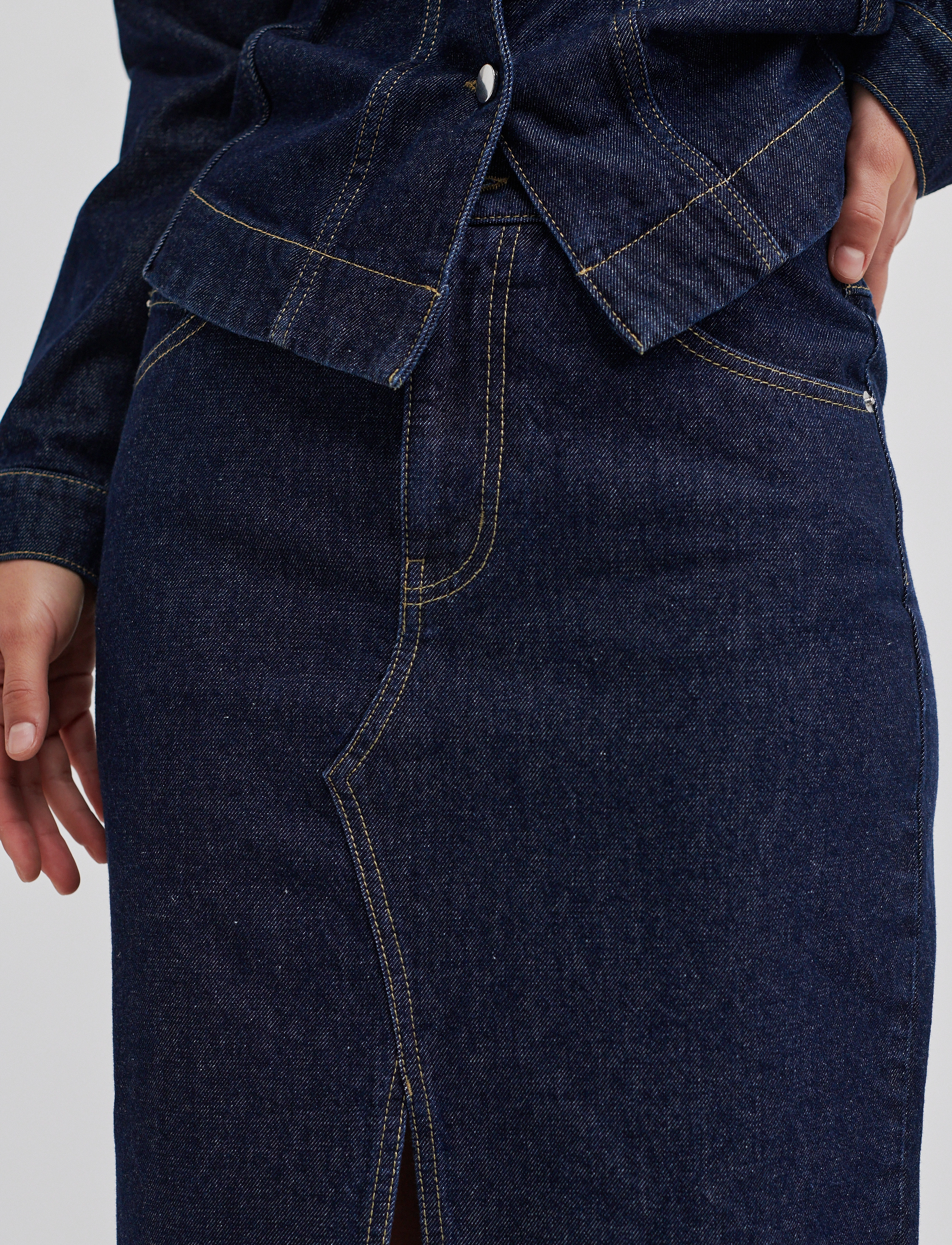 Second Female - Columbus New Skirt - dark blue denim - 5